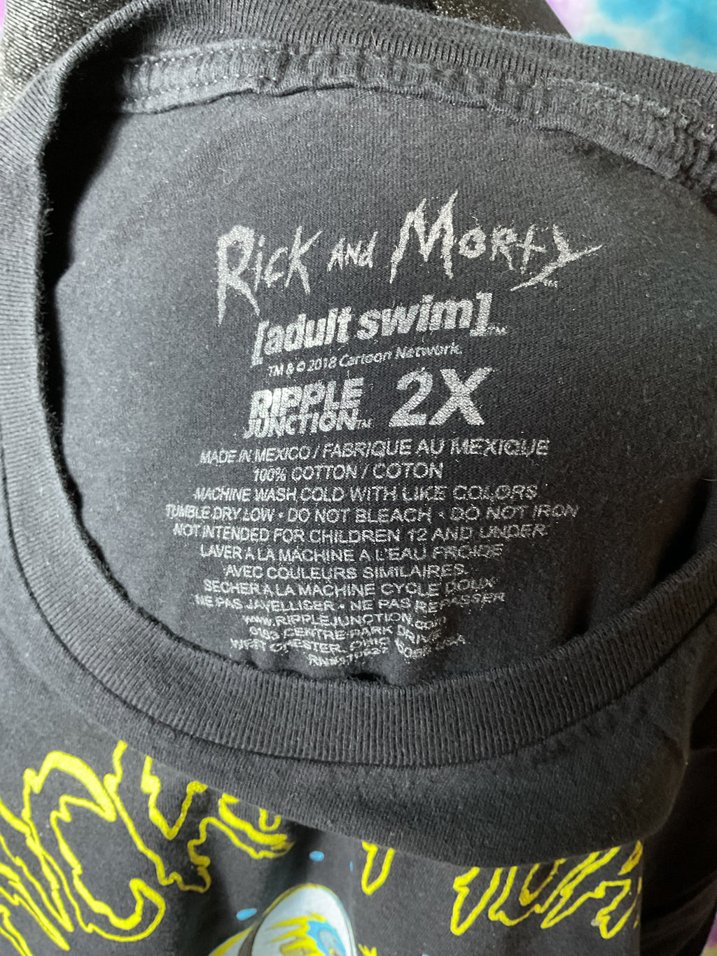Rick and Morty Space Cruiser UFO T-Shirt Black Size 2X 2018