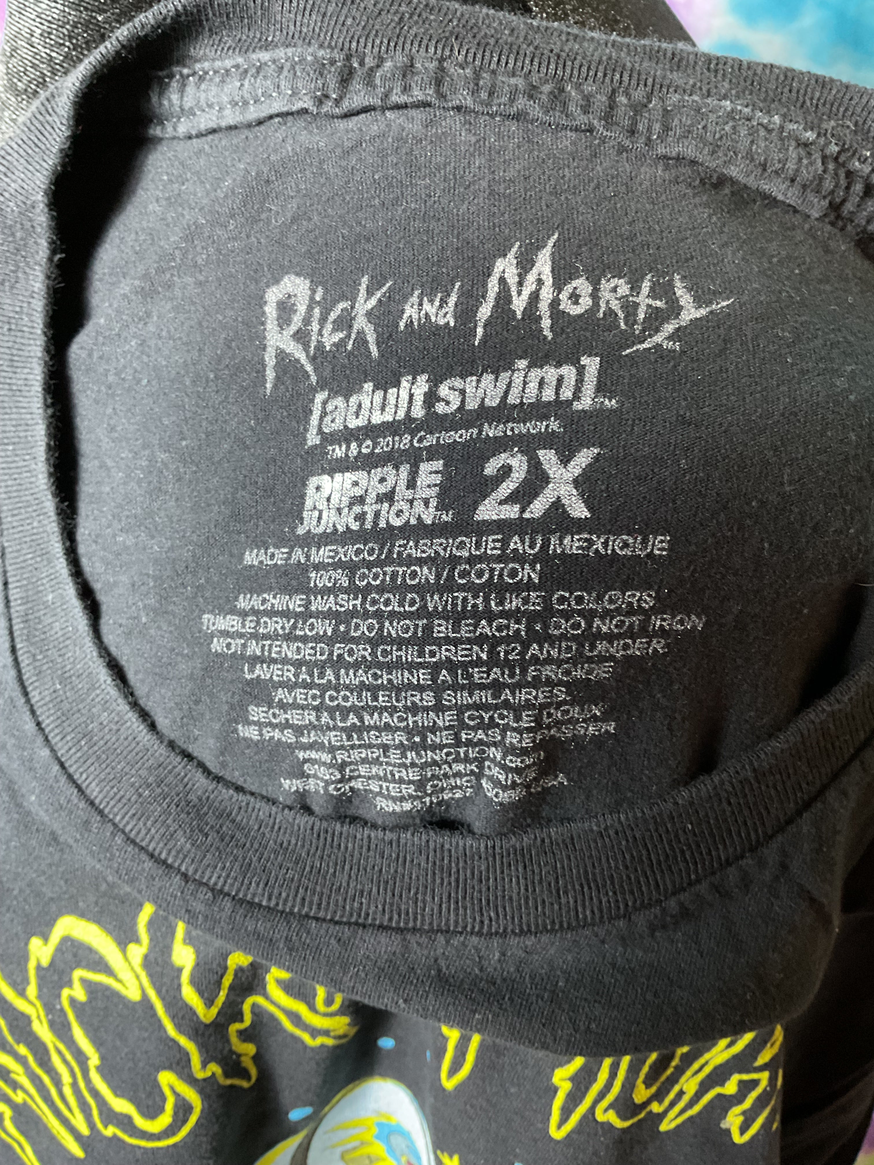 Rick and Morty Space Cruiser UFO T-Shirt Black Size 2X 2018