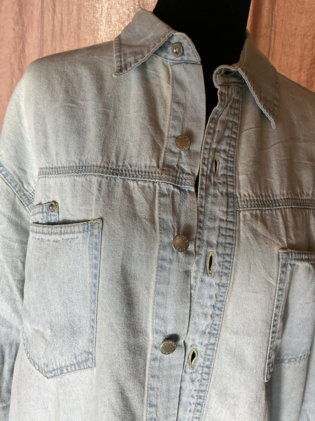 Wrangler Hero Light Wash Denim Button Down