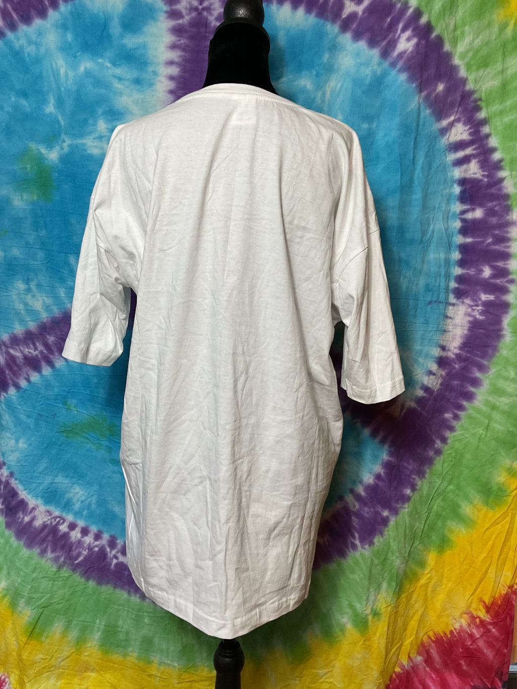 Vintage Annapurna Nepal Buddha Eyes White Tee Size 48 (XL)