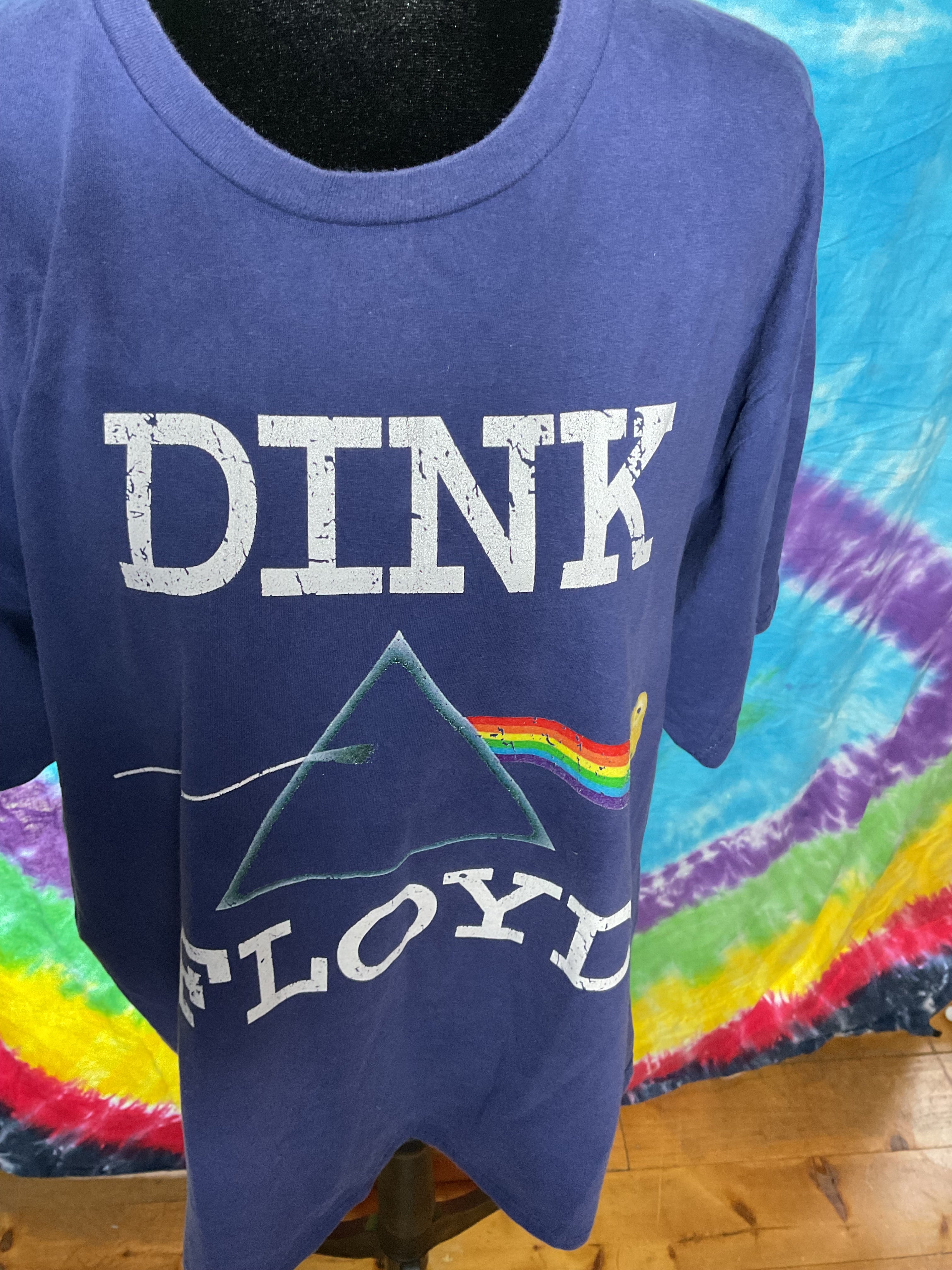 Dink Floyd Pickleball Parody Graphic T-Shirt - Blue - Size XL