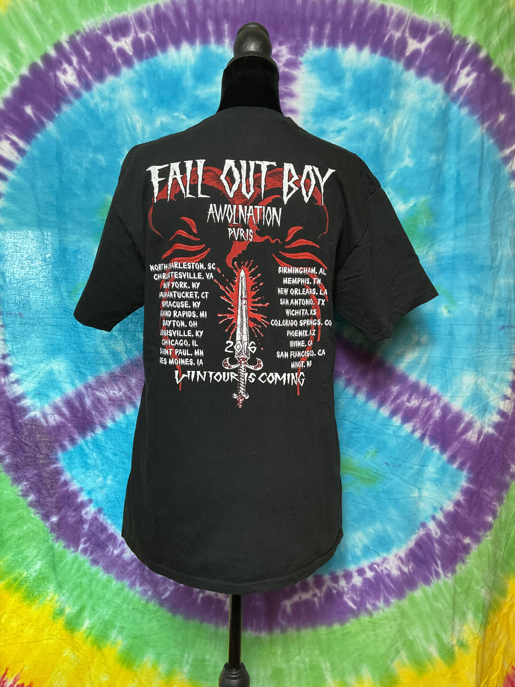 Fall Out Boy 2016 Wintour Is Coming Tour Shirt Hanes Beefy M