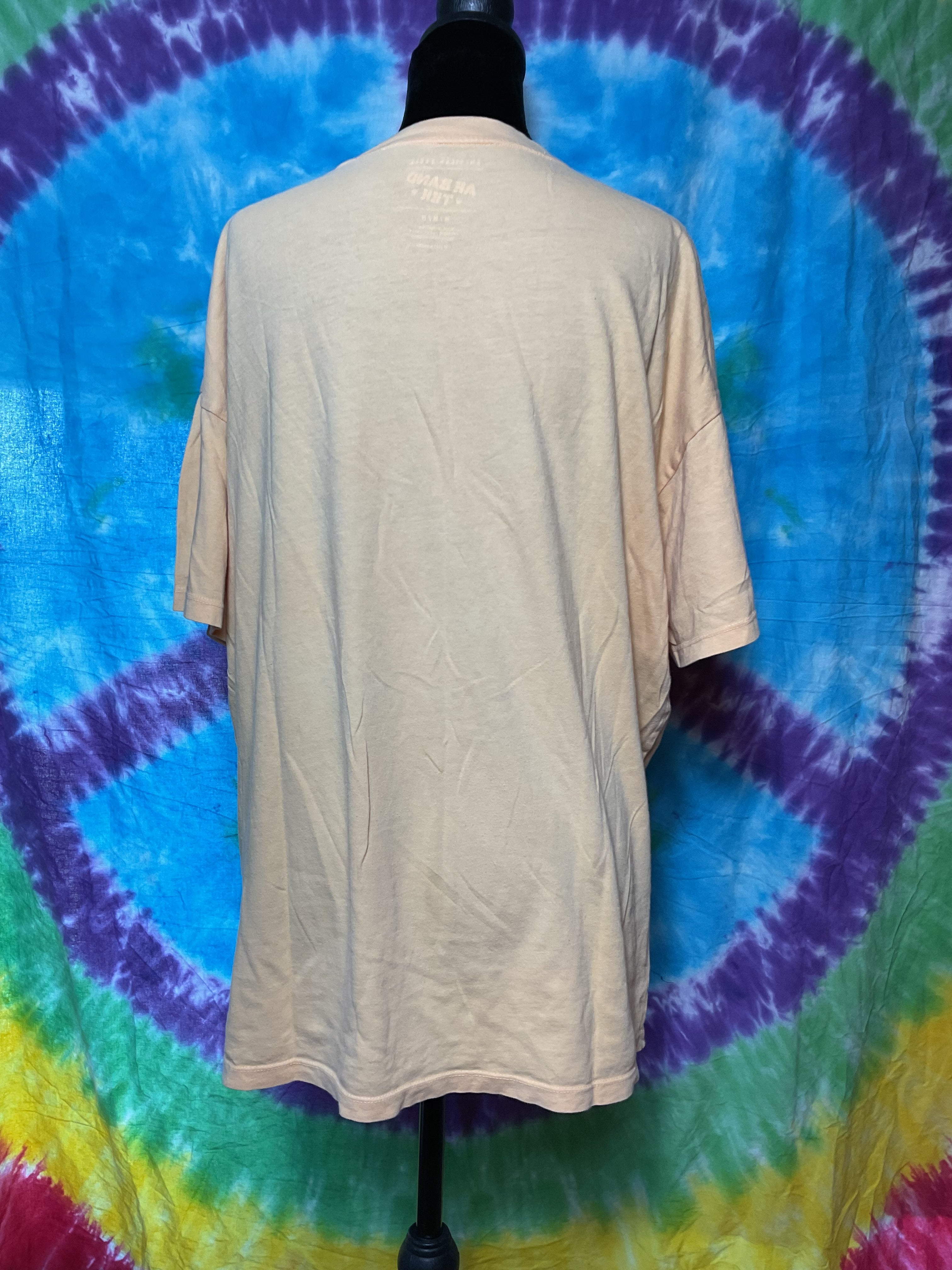 Nirvana Smiley Face Band Tee American Eagle Peach Medium
