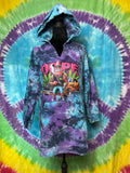Custom Cut Hot Topic Patrick Star Tie Dye Hoodie DOPE Small