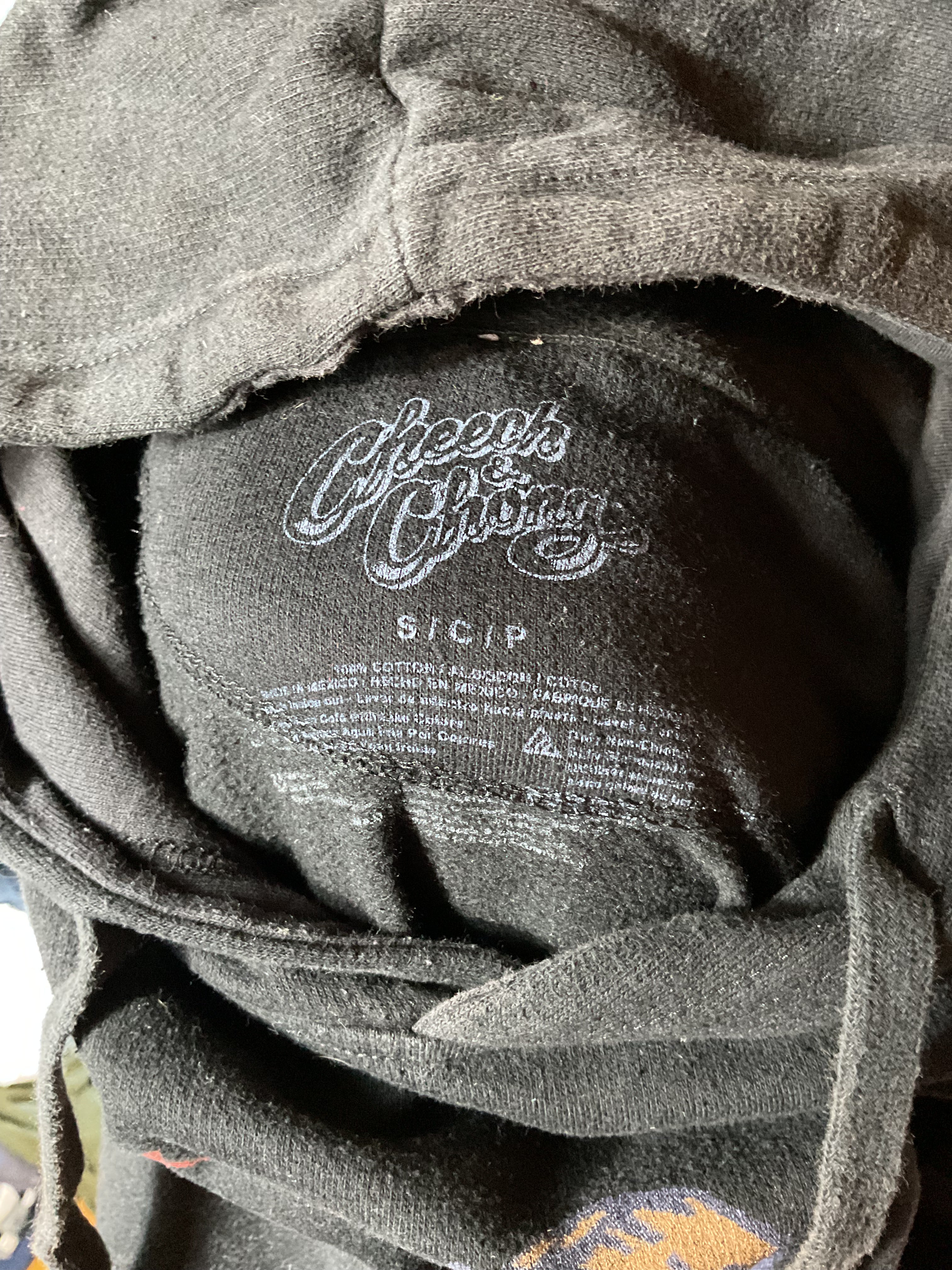 Cheech & Chong California Republic Bear Hoodie Black Small
