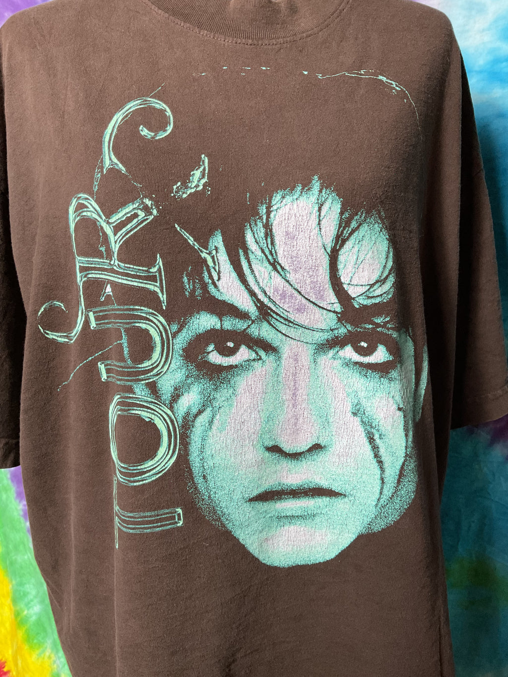 Role Model TOURx 2022 World Tour T-Shirt Brown Size L Teal Face