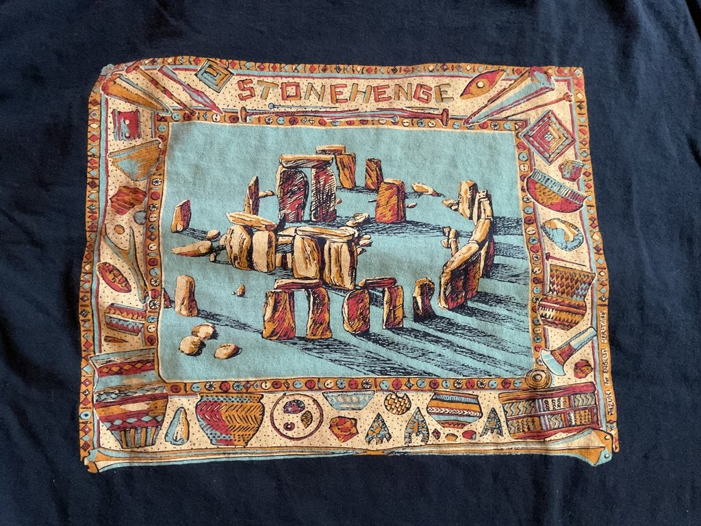 Vintage 1990s English Heritage Pazuki Stonehenge Single Stitch