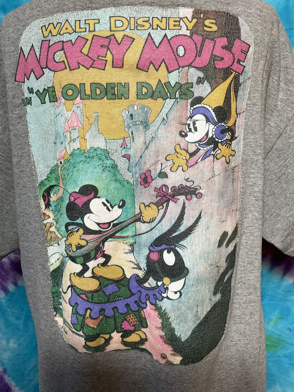 VTG Disney Mickey Mouse Ye Olden Days Graphic Tee L