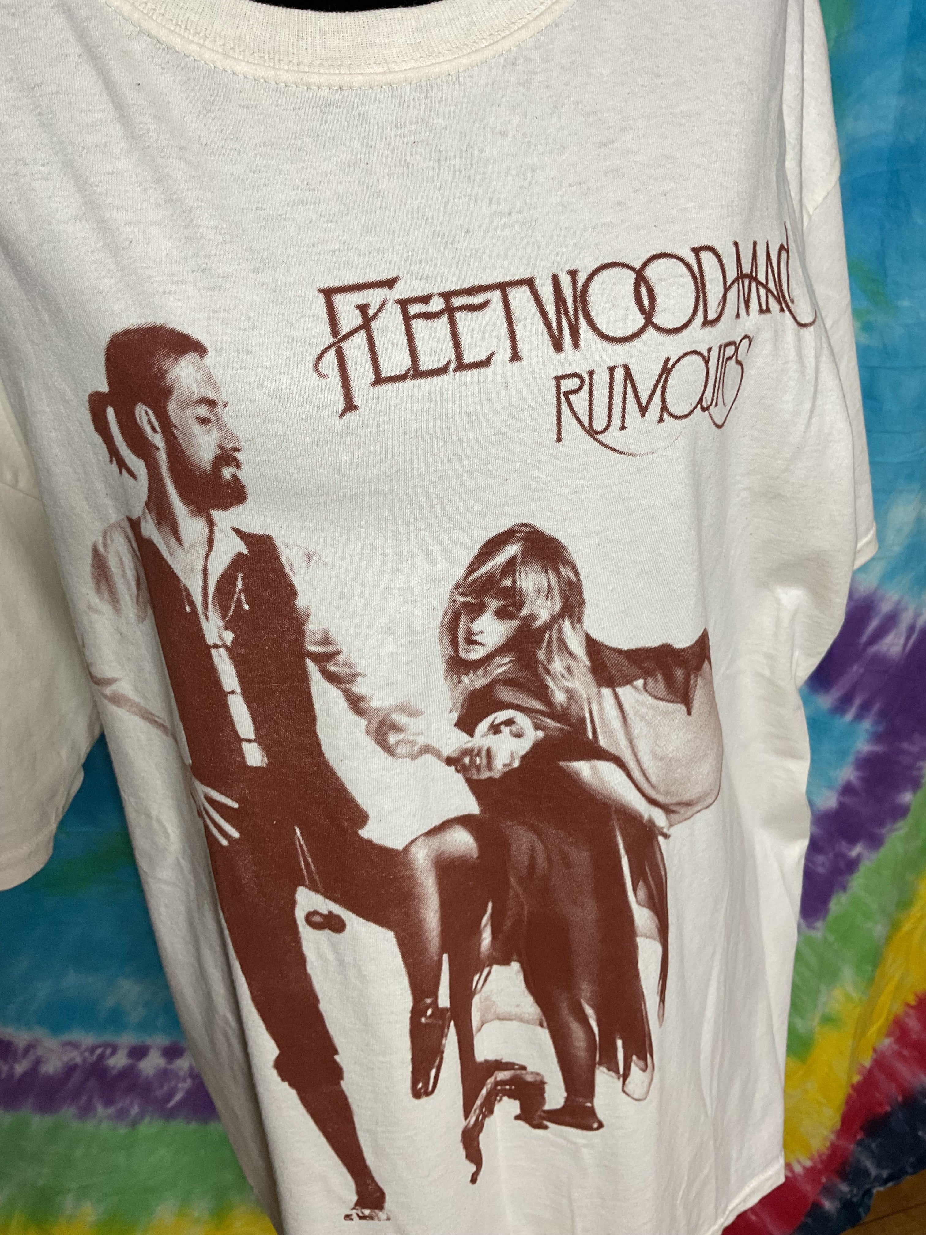 Fleetwood Mac Rumours Album Graphic Tee White Size XL Brand New