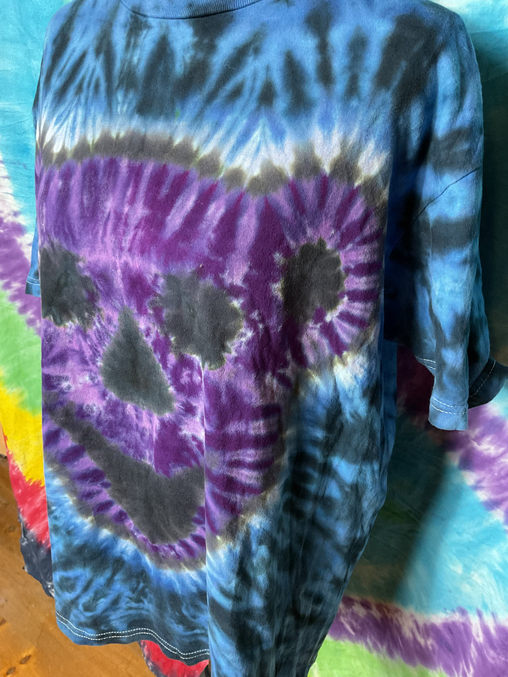 Gildan Softstyle Steal Your Face Bear Tie Dye Shirt L