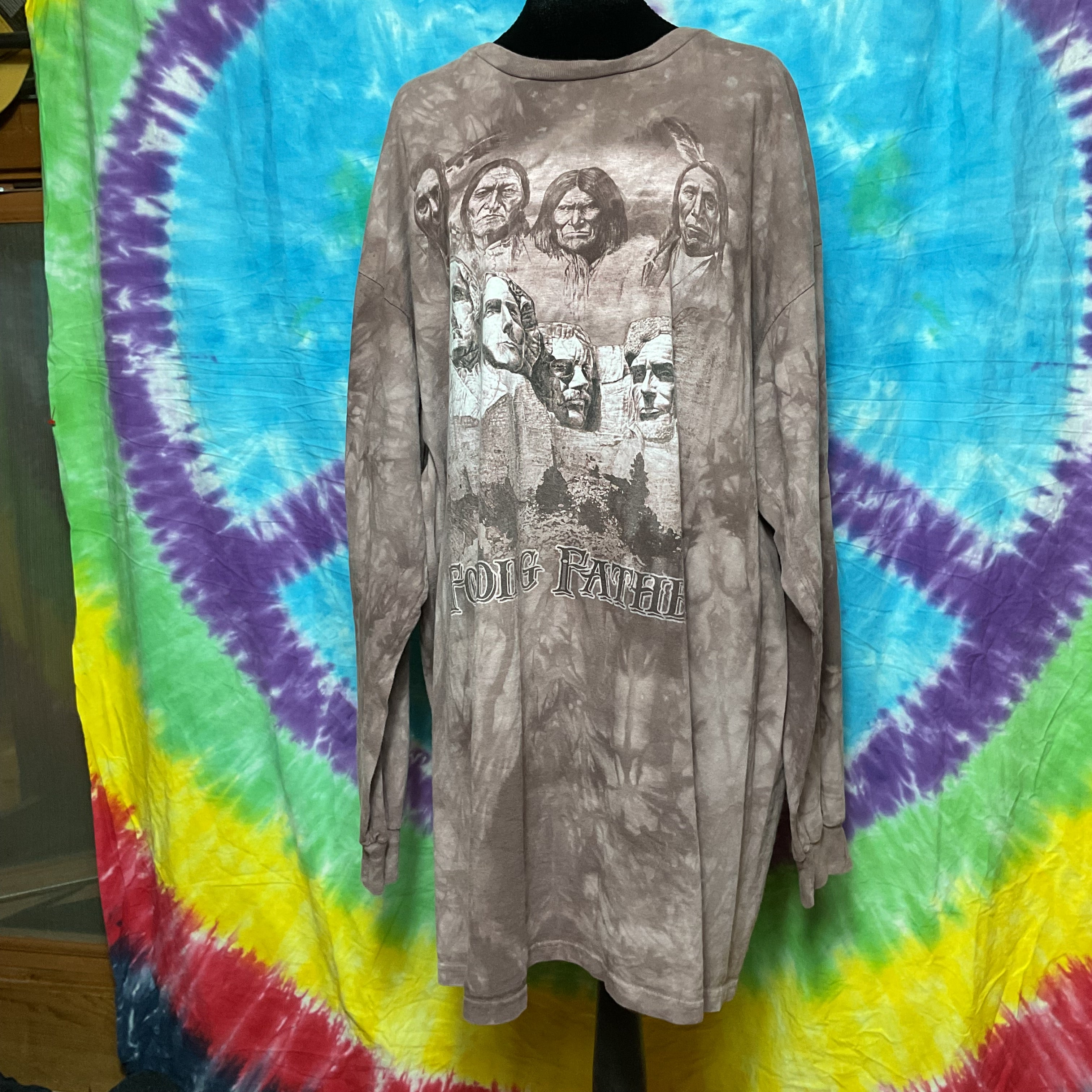 The Mountain Founding Fathers Native American Tie Dye Shirt 2XL
