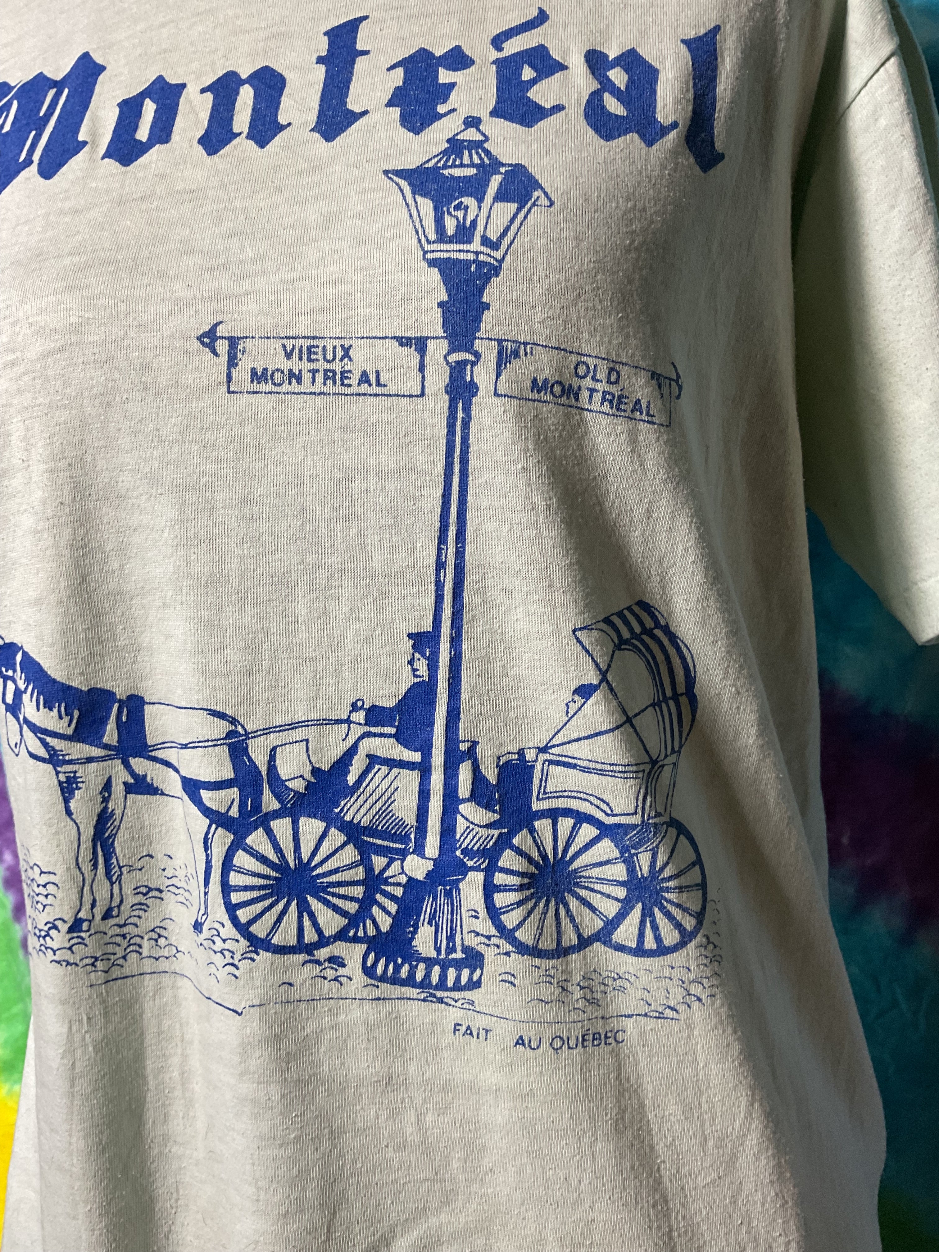 Vtg Montreal Quebec Single Stitch T-Shirt Made in Canada M Mint
