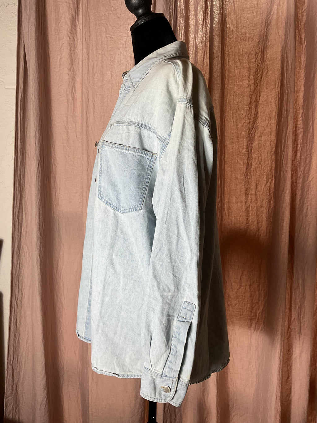 Wrangler Hero Light Wash Denim Button Down