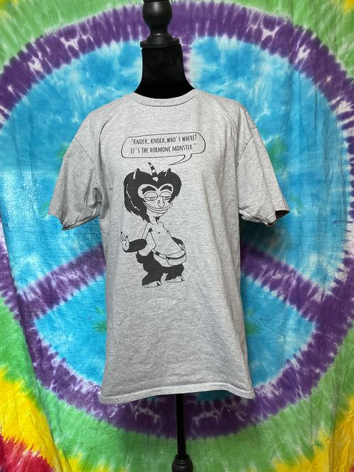 Big Mouth Maurice Hormone Monster Knock Knock Gray T-Shirt L