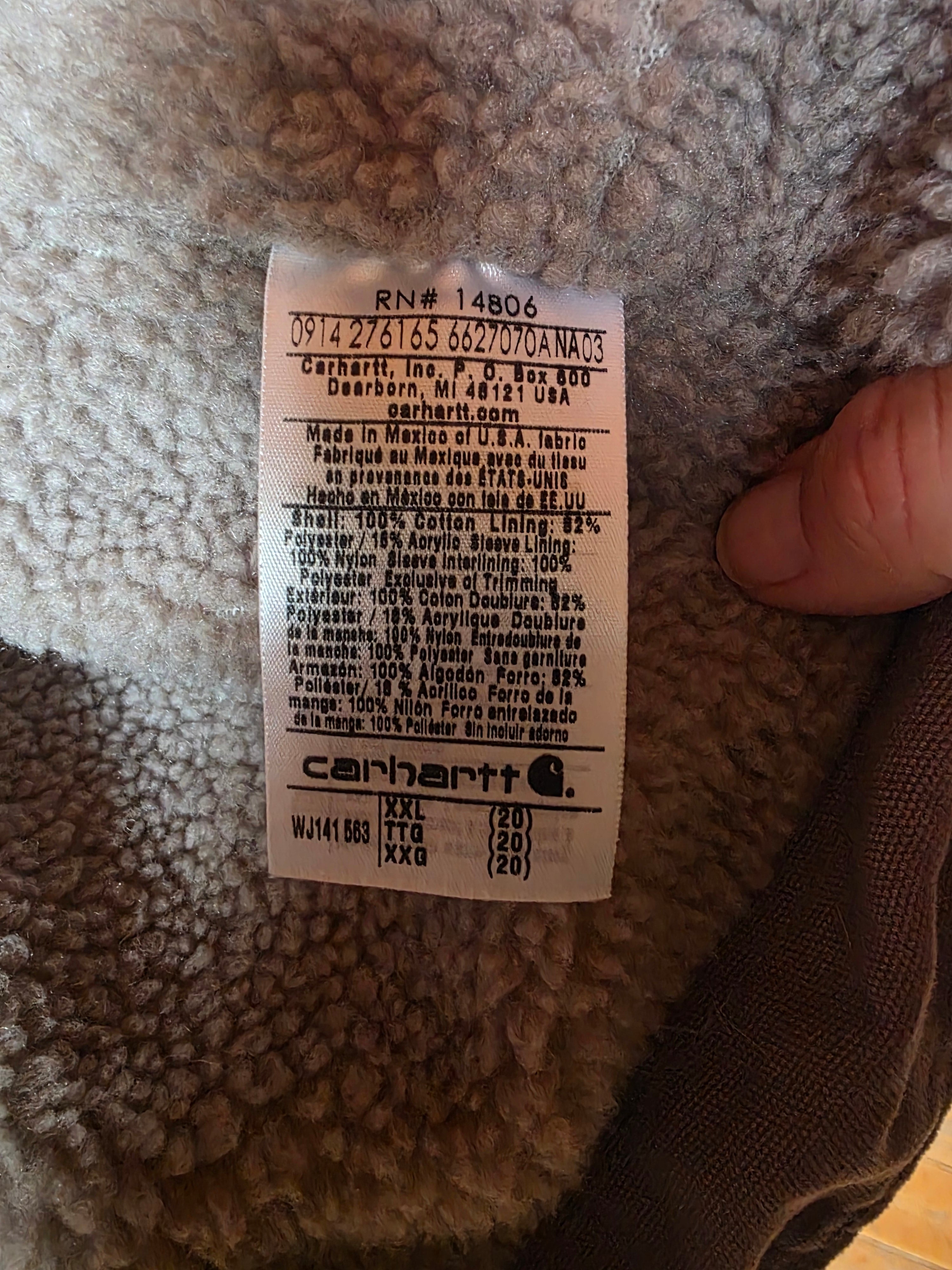 Carhartt WJ141 Dusty Purple Sherpa Lined Jacket