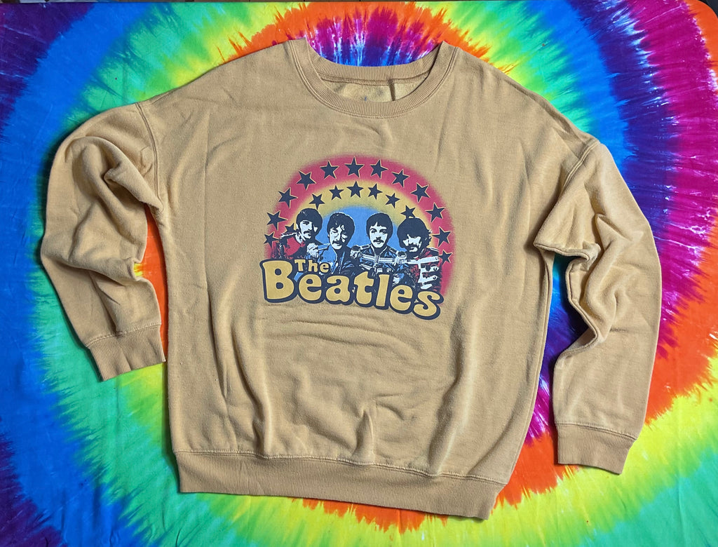 The Beatles "Sgt. Pepper" Era Crewneck - Super Soft Mustard