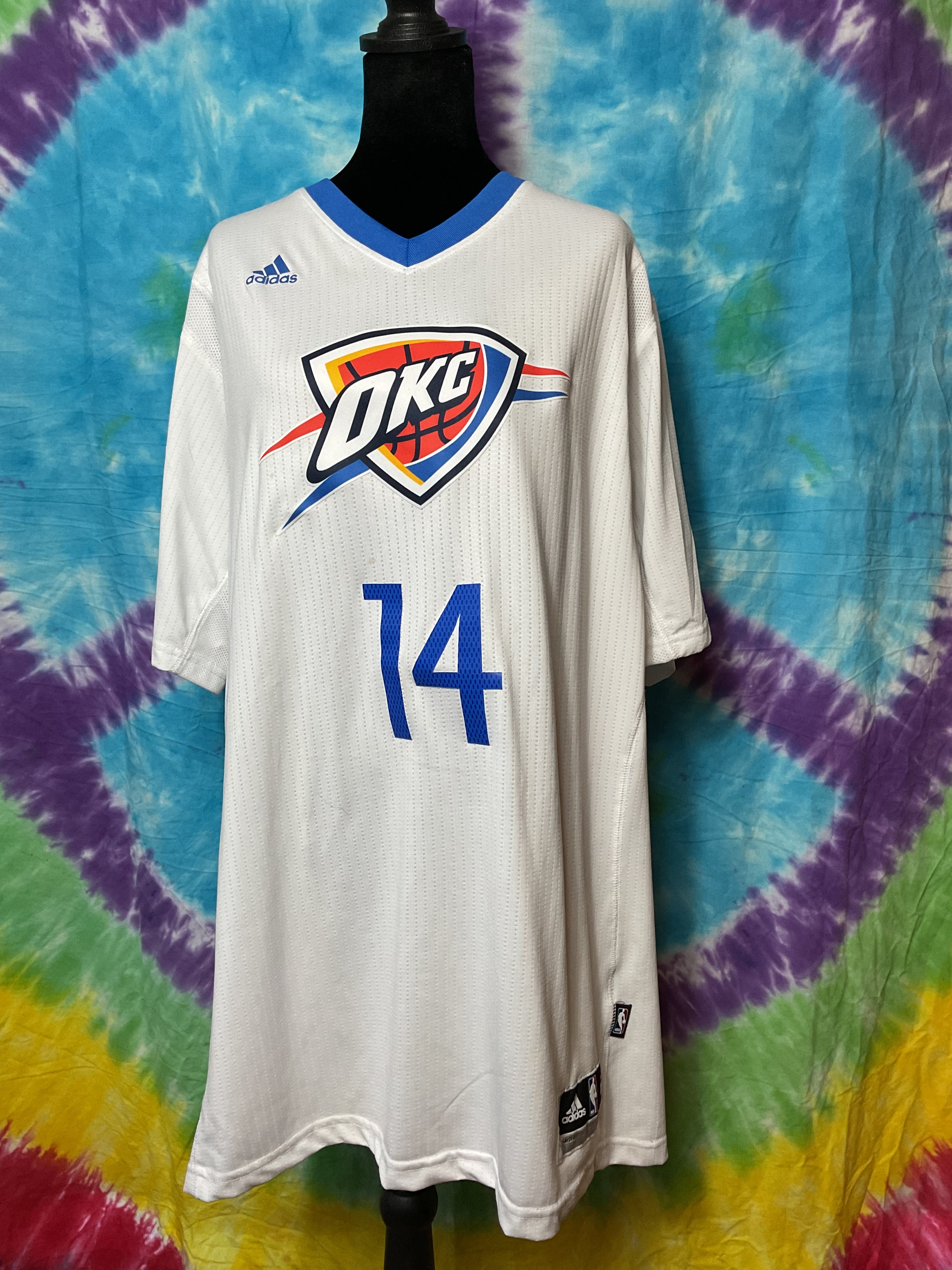 Adidas OKC Thunder D.J. Augustin Jersey XL White