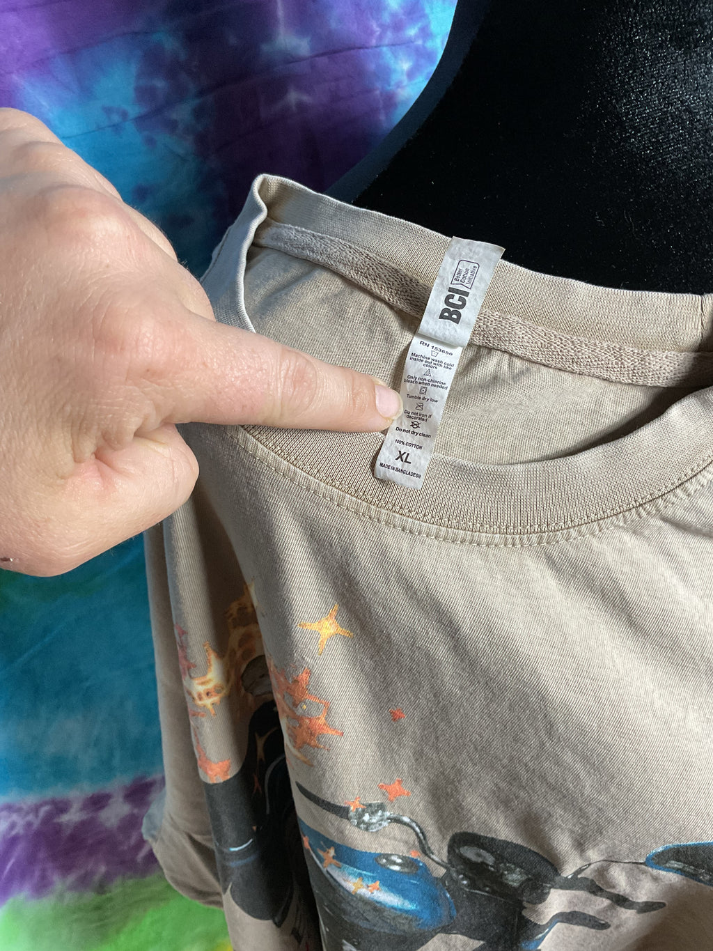 bbno$ 2025 North America Tour Shirt Tan Cat Motorcycle Size XL