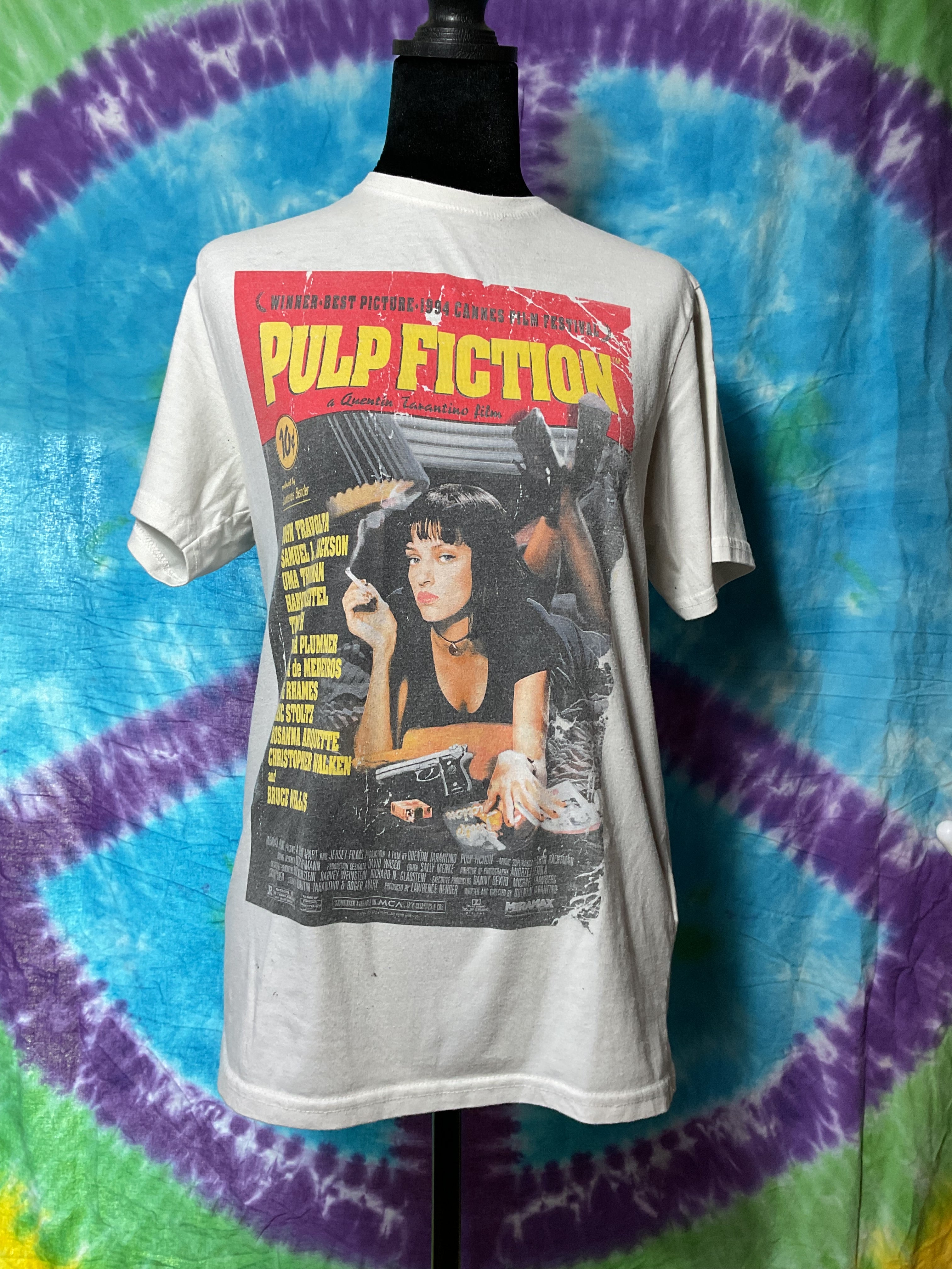 Pulp Fiction T-Shirt Large Mia Wallace Miramax Licensed Movie Tee