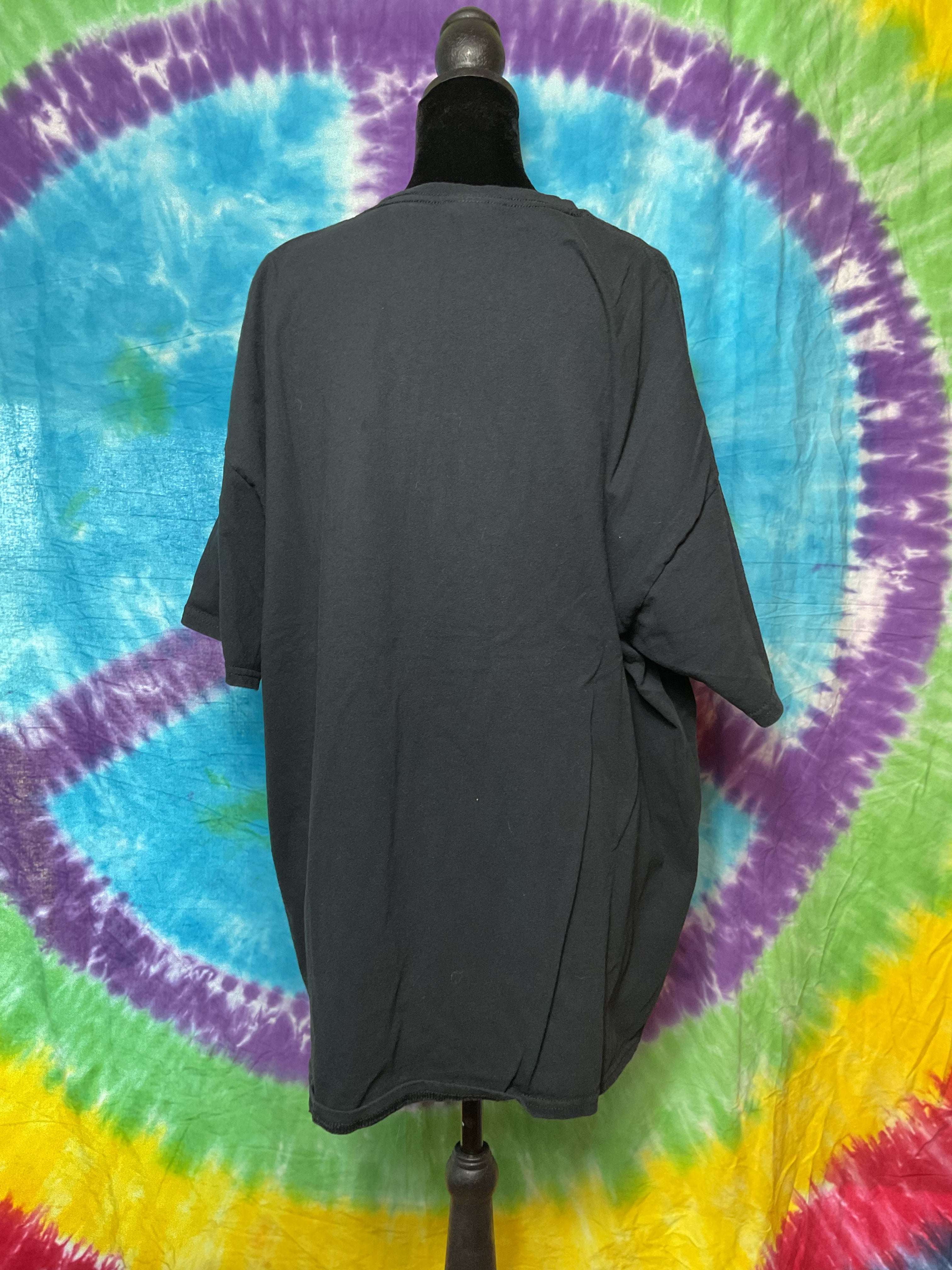 2013 Liquid Blue Fire Wolf Graphic Tee Shirt Black 2XL
