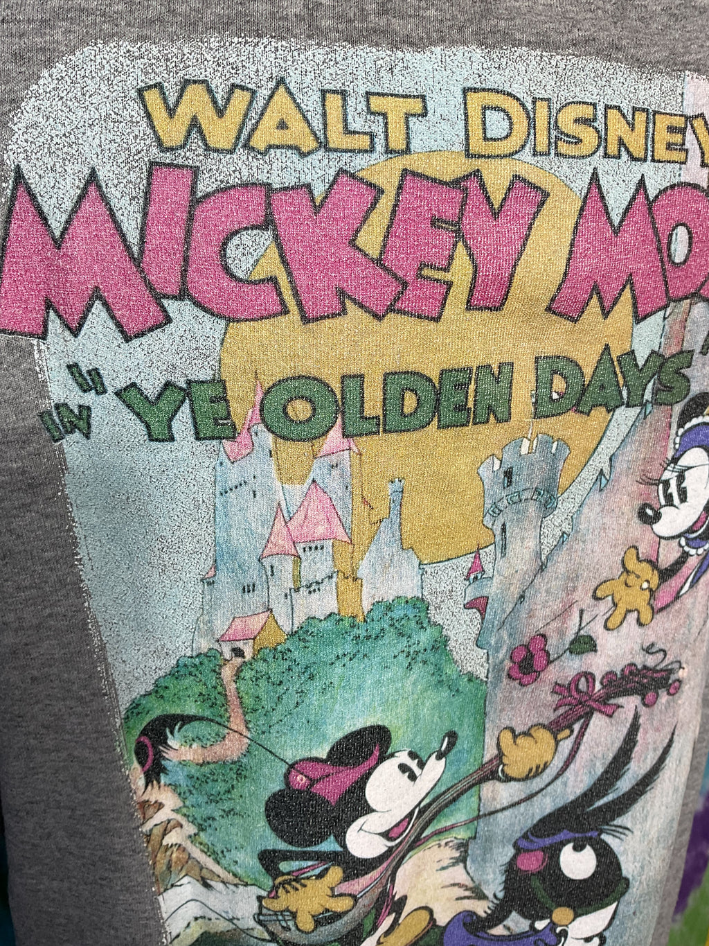 VTG Disney Mickey Mouse Ye Olden Days Graphic Tee L