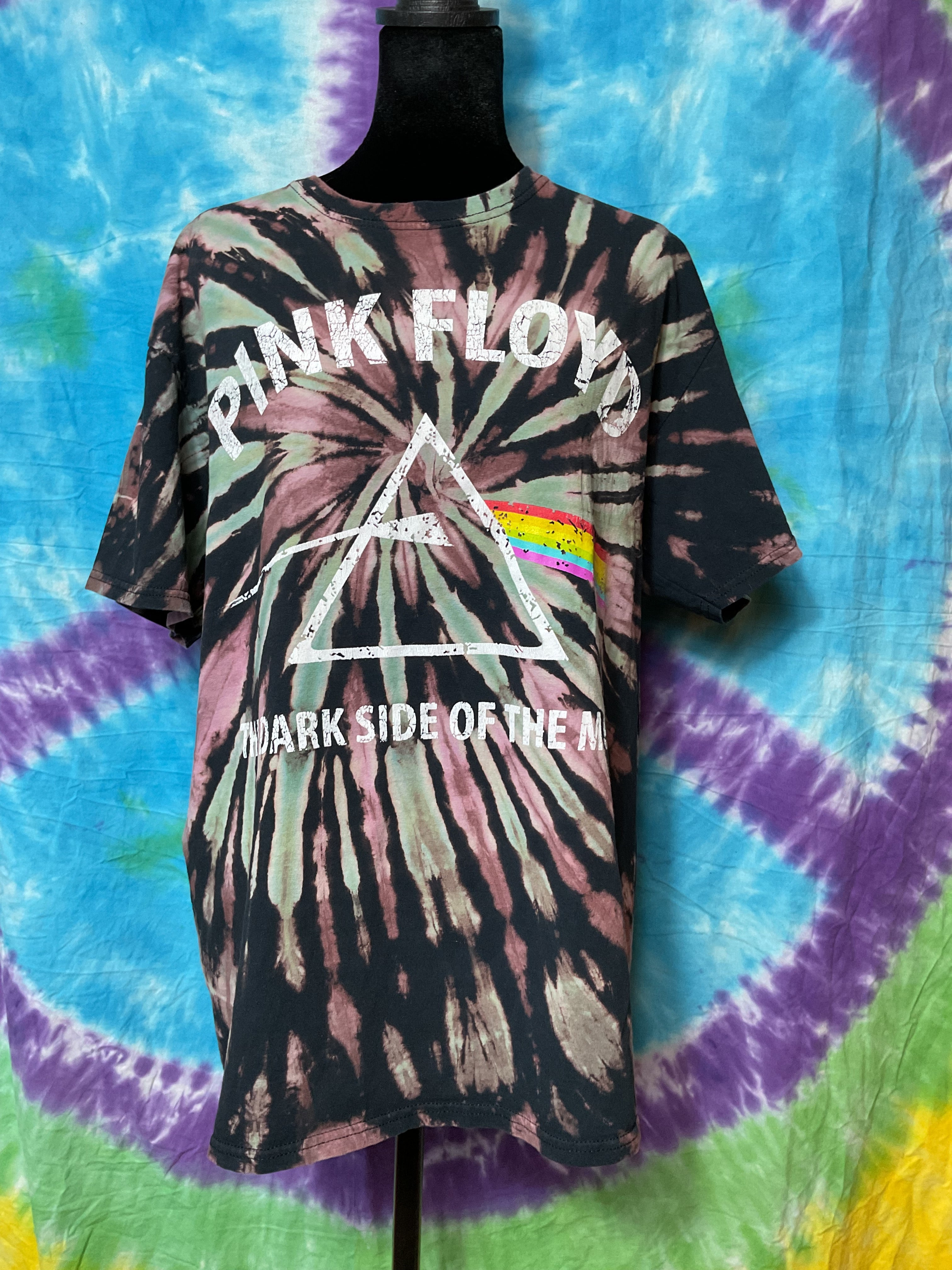 Vintage Pink Floyd Dark Side of the Moon Tie Dye Shirt