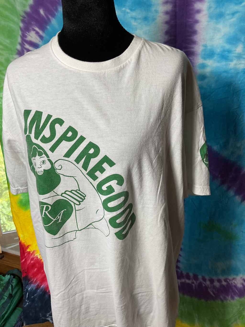 Inspire GOOD Real Acts Heart Logo Graphic Tee White Softstyle XL