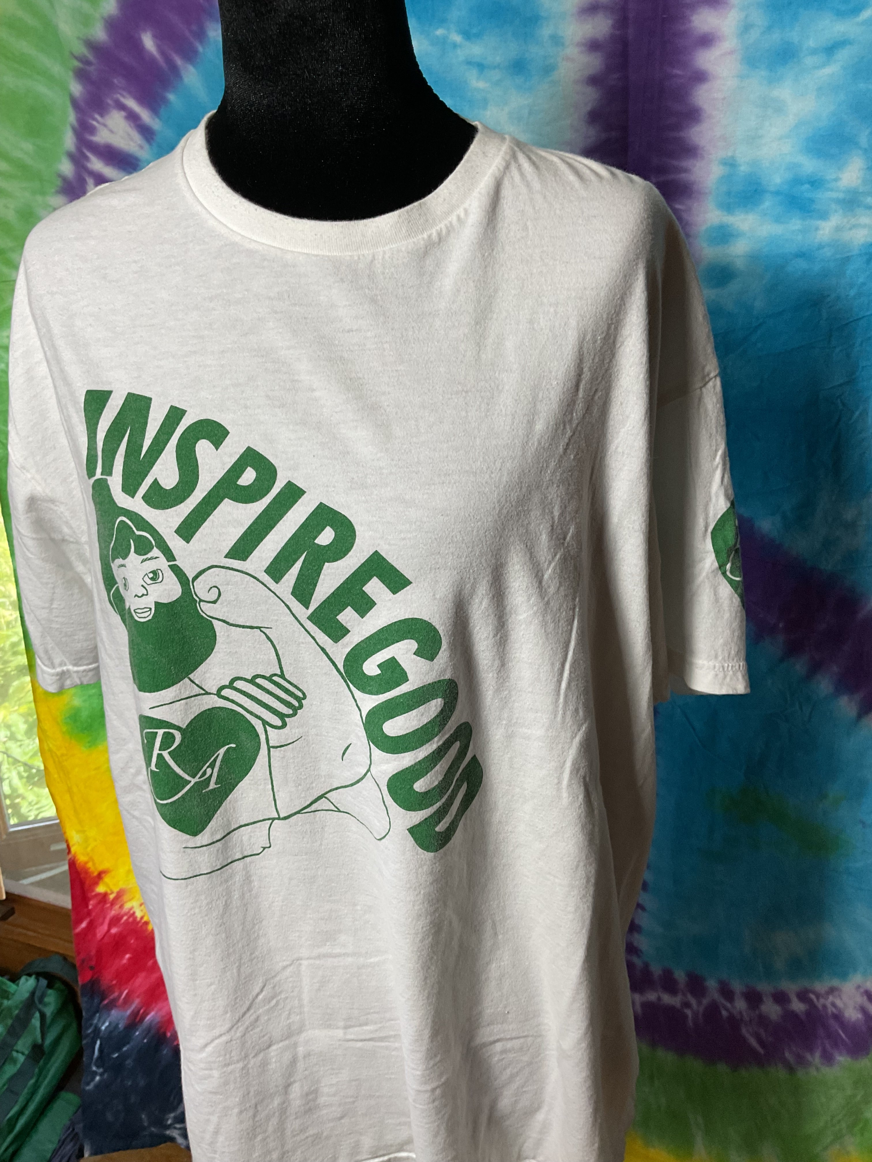 Inspire GOOD Real Acts Heart Logo Graphic Tee White Softstyle XL