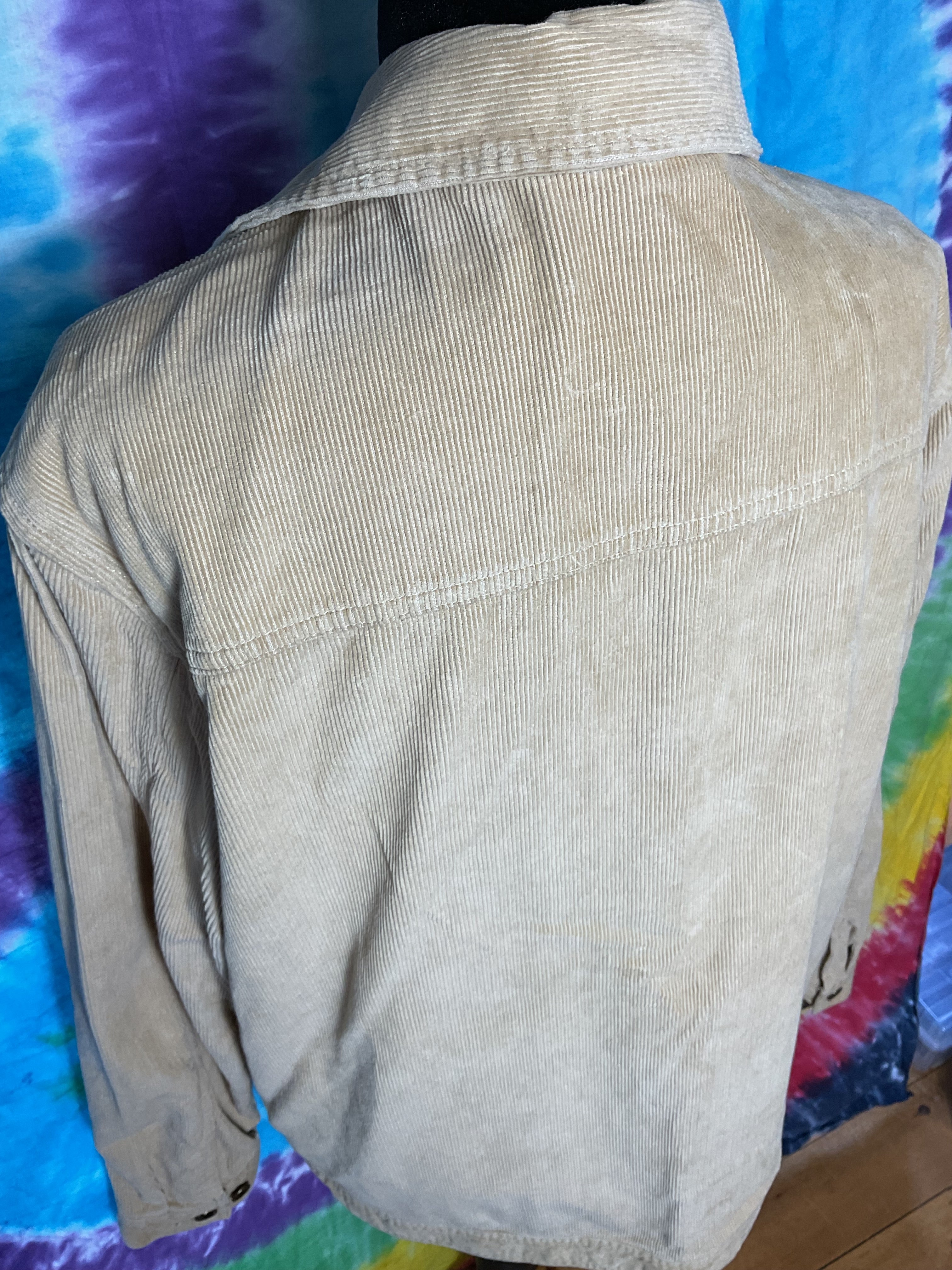 Vans Drill Chore Coat Tan Beige Corduroy Jacket Mens Large