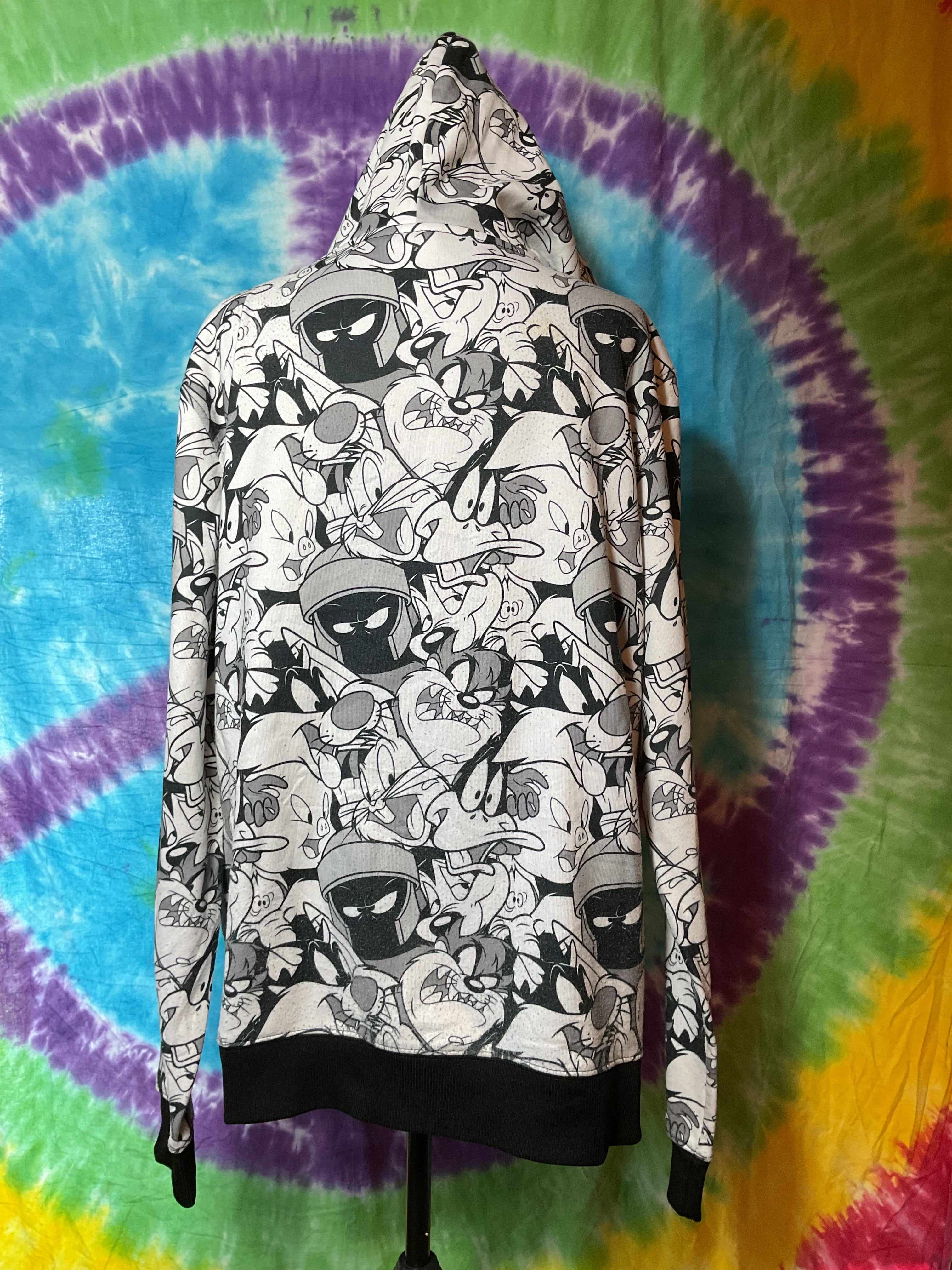 Looney Tunes AOP Character Zip Hoodie Marvin Taz Bugs L