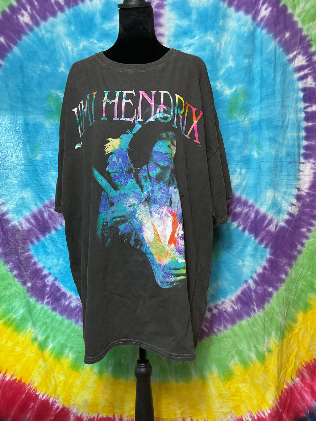 Authentic Jimi Hendrix Nigel Dickson Rainbow Graphic T-Shirt O/S