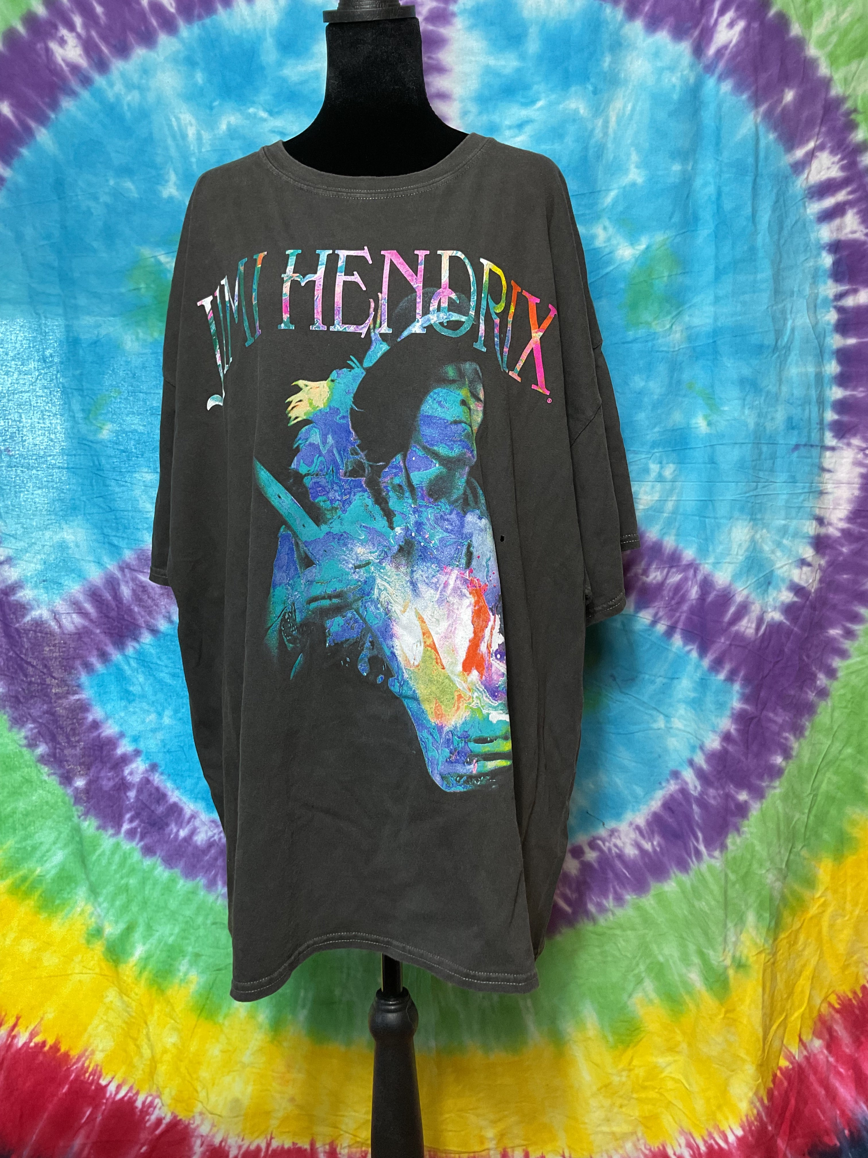 Authentic Jimi Hendrix Nigel Dickson Rainbow Graphic T-Shirt O/S