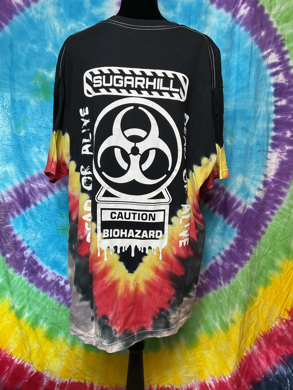 Sugarhill Dead or Alive Smile Madness Tie Dye Tee Biohazard 2XL