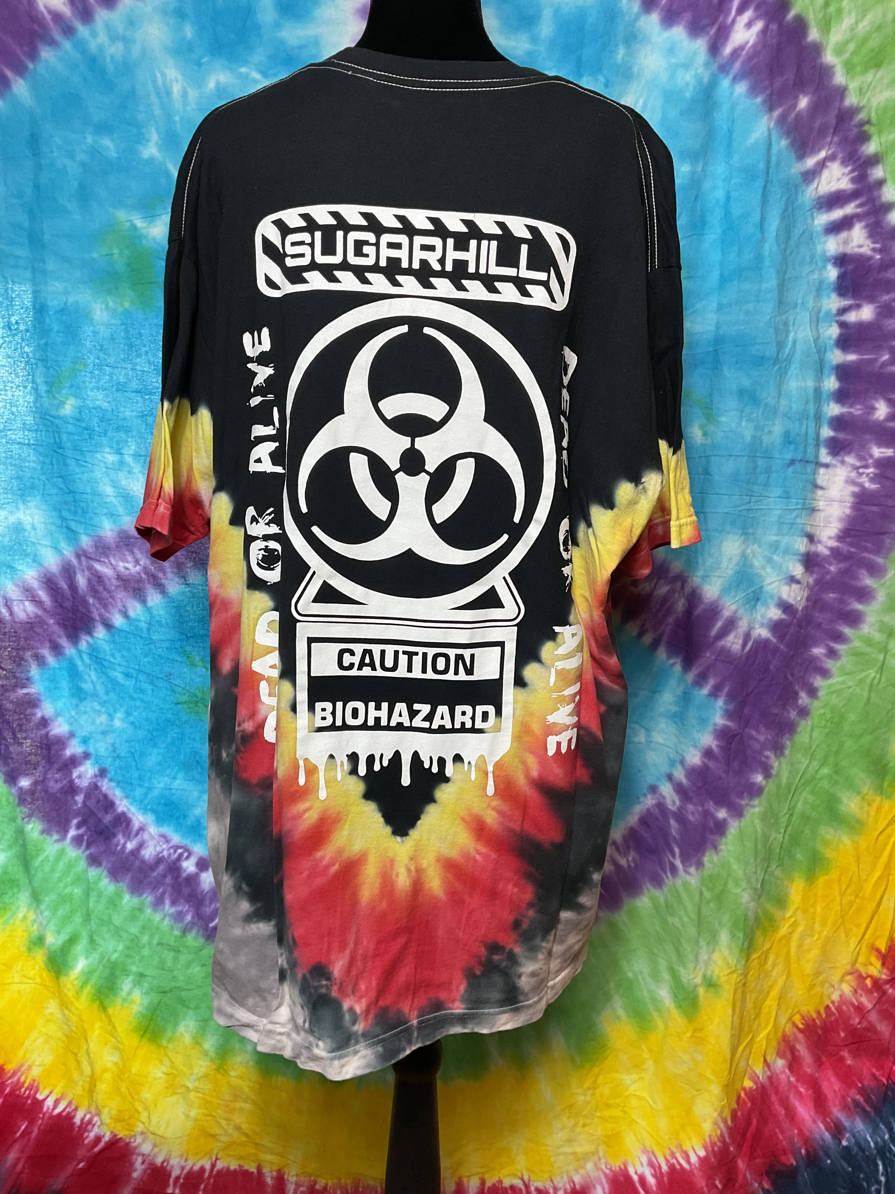 Sugarhill Dead or Alive Smile Madness Tie Dye Tee Biohazard 2XL