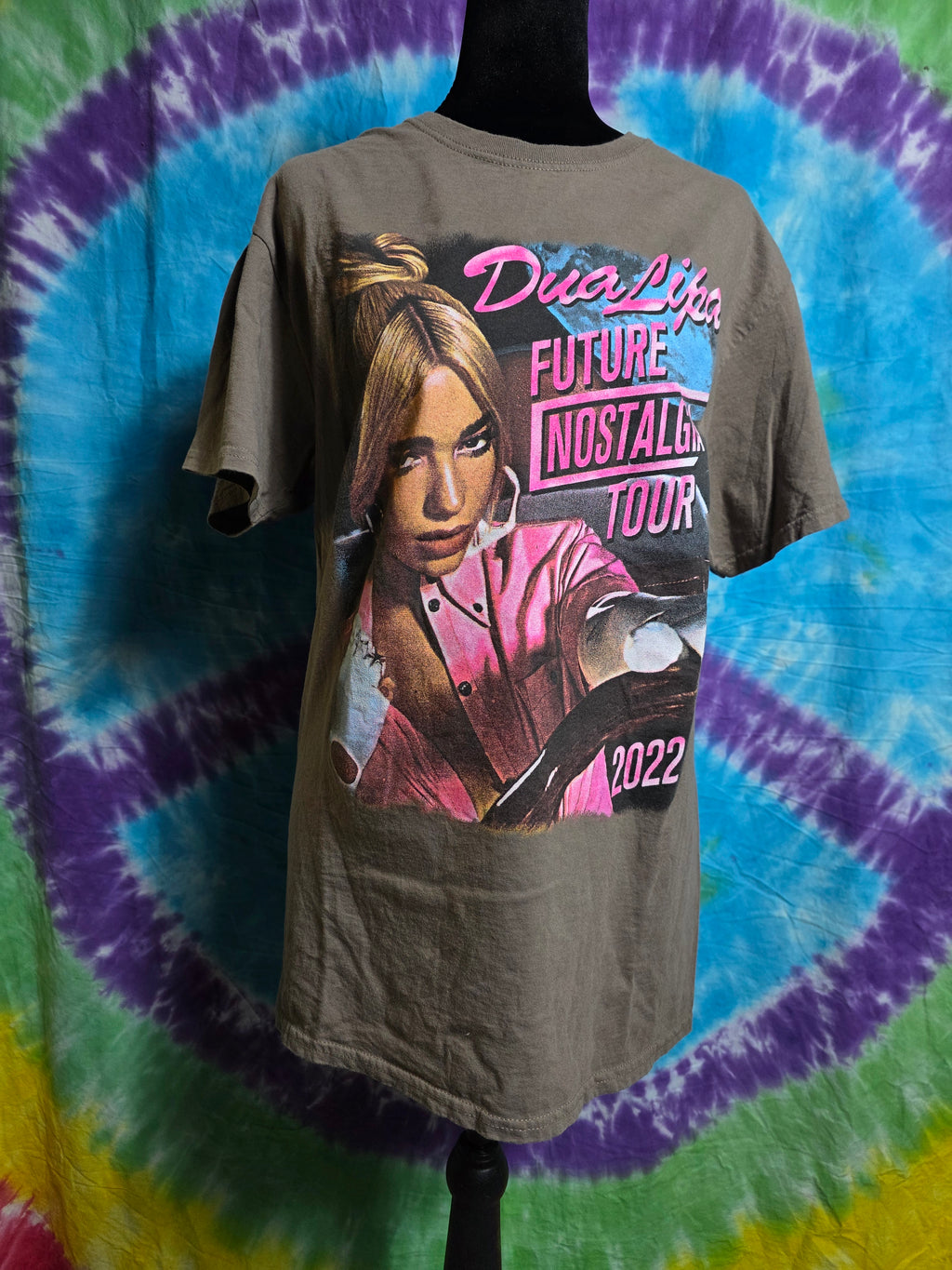 Dua Lipa Future Nostalgia Tour 2022 Concert T-Shirt Brown Medium