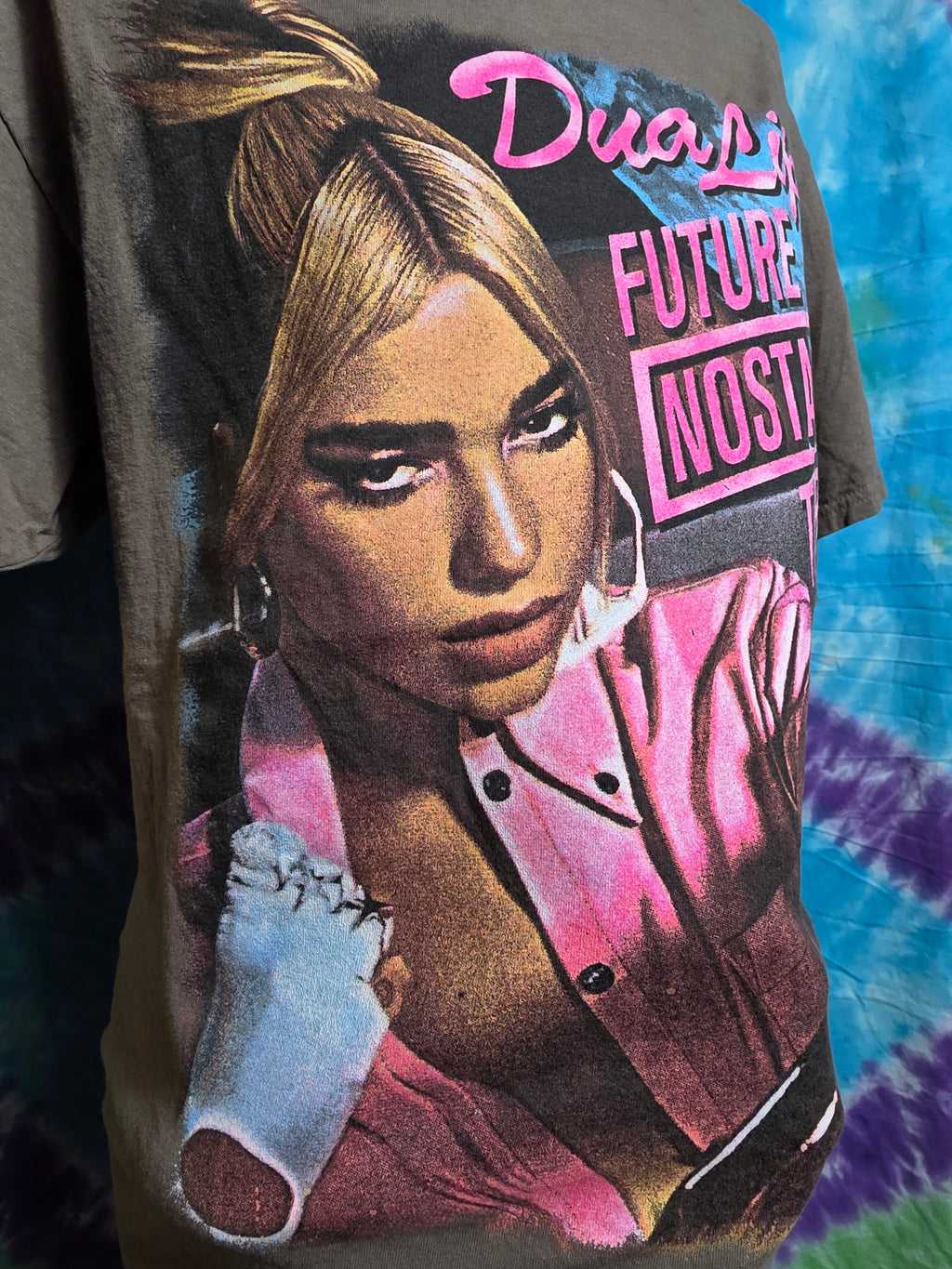 Dua Lipa Future Nostalgia Tour 2022 Concert T-Shirt Brown Medium