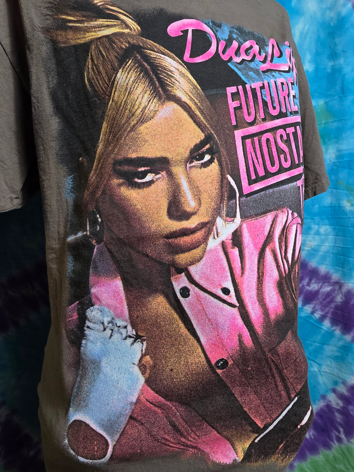 Dua Lipa Future Nostalgia Tour 2022 Concert T-Shirt Brown Medium