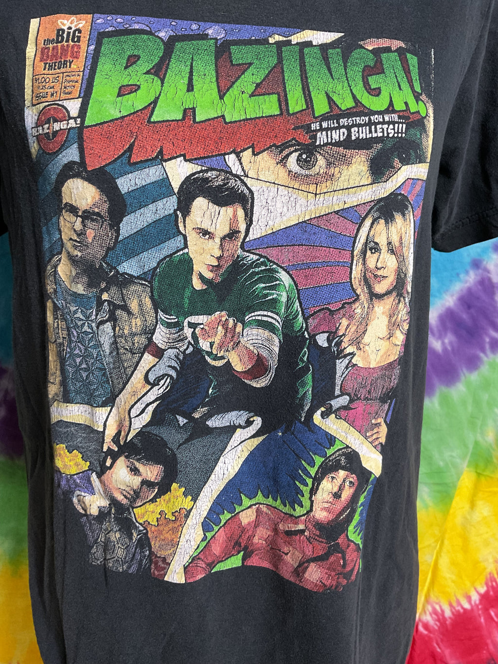 Big Bang Theory Bazinga Comic Cover Shirt Small Ripple Junction