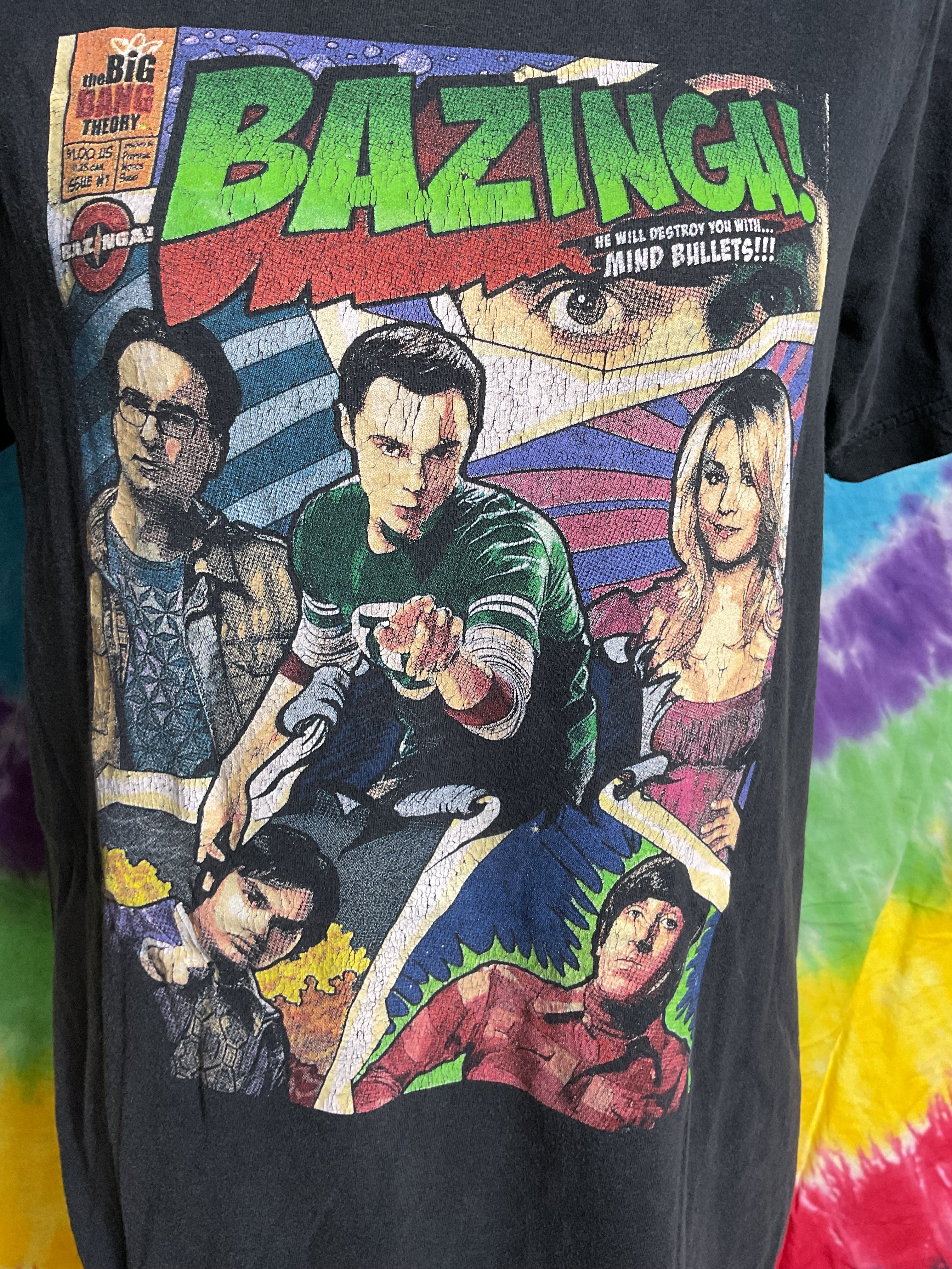 Big Bang Theory Bazinga Comic Cover Shirt Small Ripple Junction