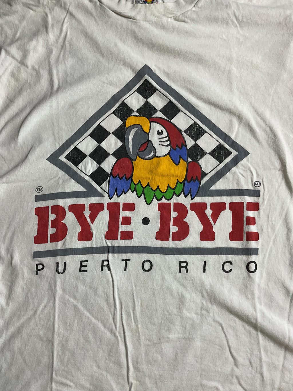 Vintage 90s Bye Bye Puerto Rico Single Stitch Parrot Graphic