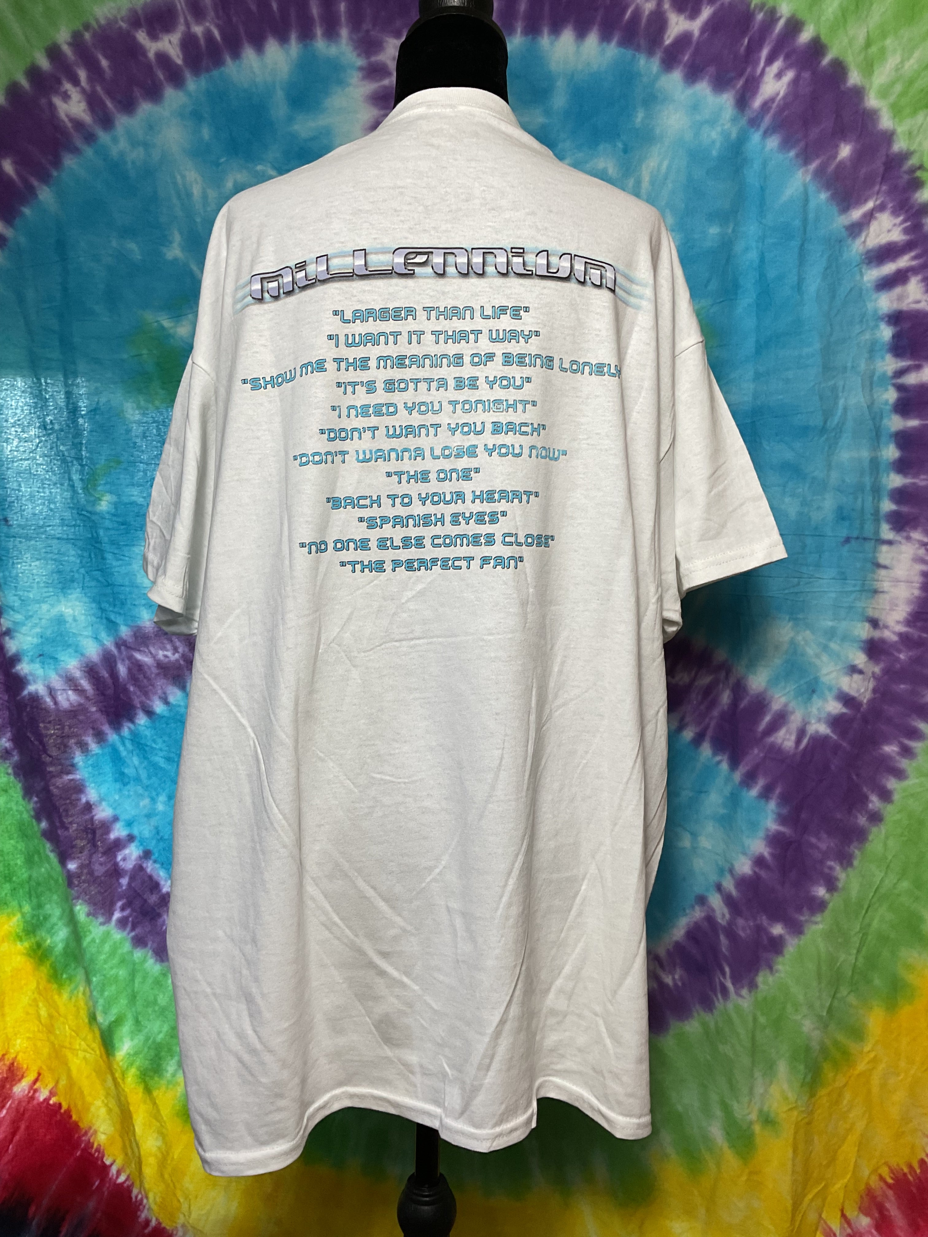 Backstreet Boys Millennium Tour White Graphic T-Shirt L/XL New