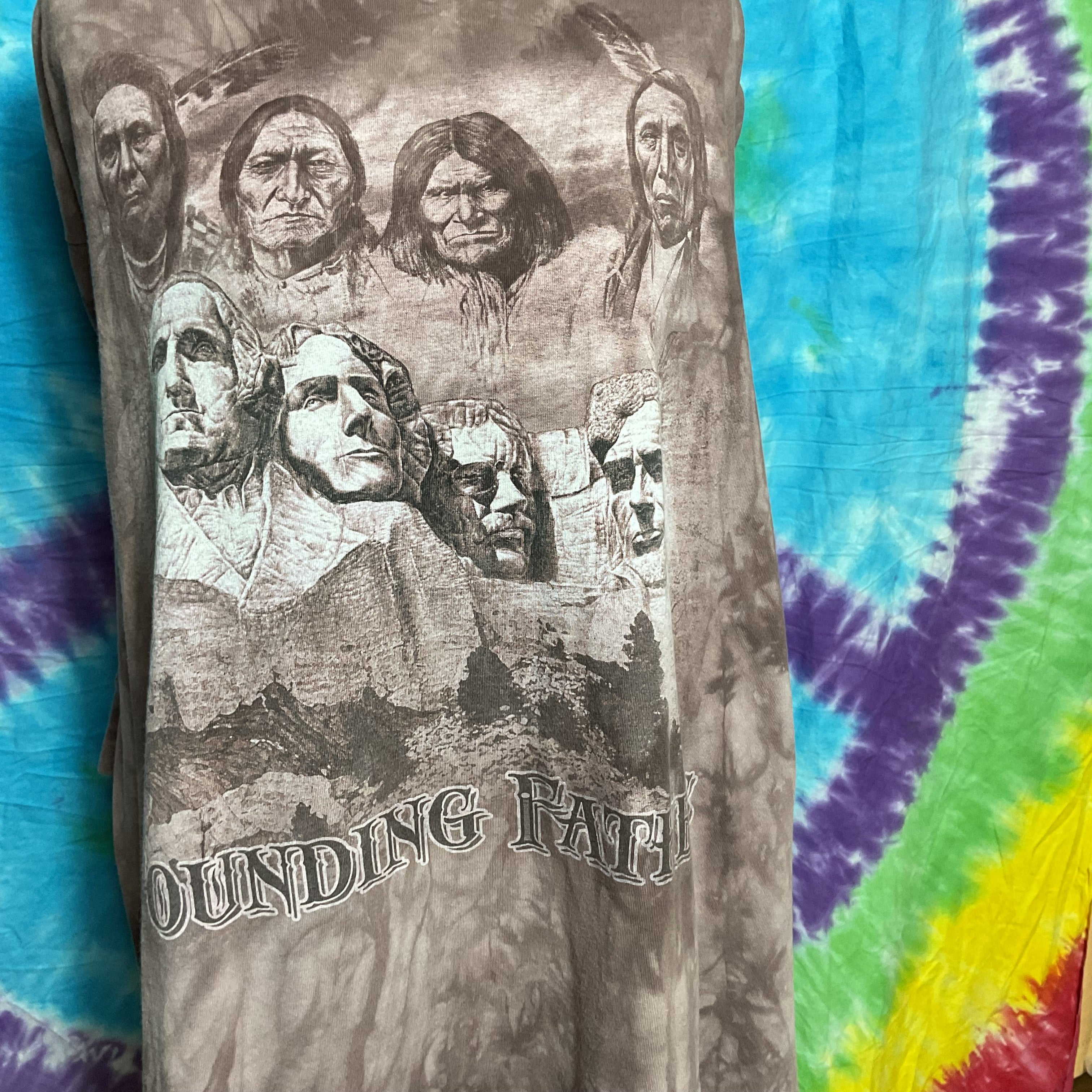 The Mountain Founding Fathers Native American Tie Dye Shirt 2XL