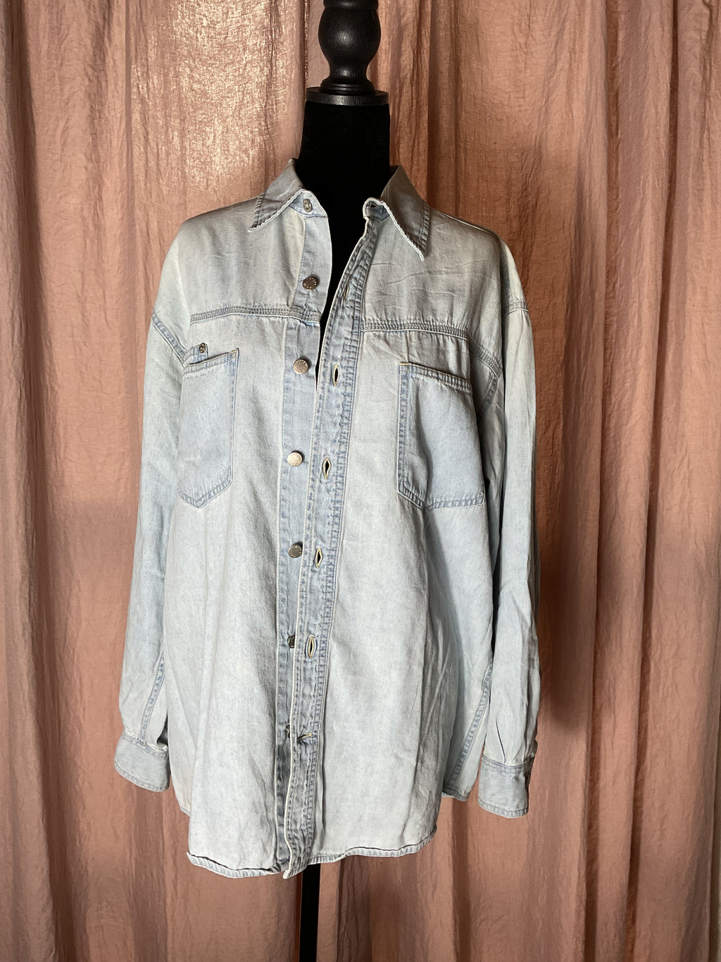 Wrangler Hero Light Wash Denim Button Down