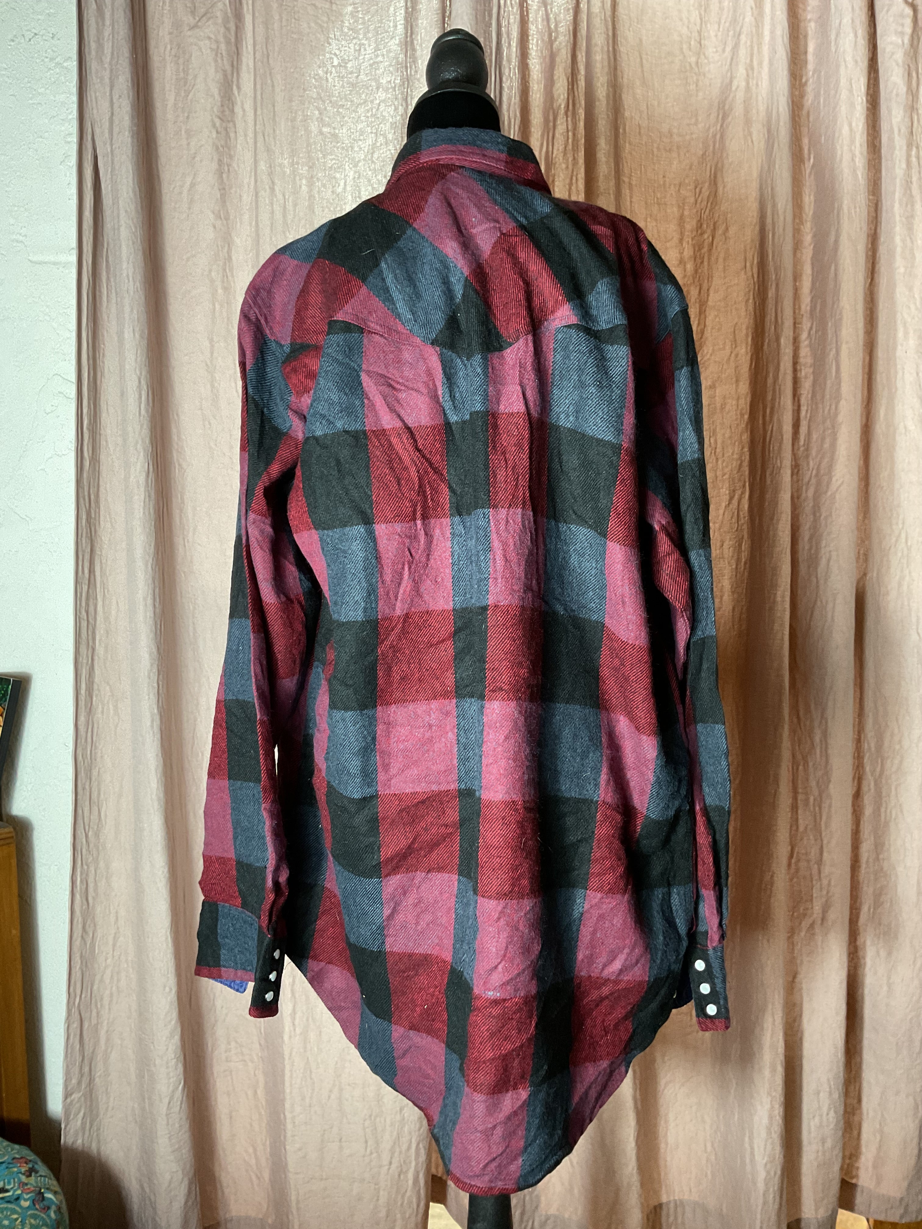 Williams Bay Western Buffalo Plaid Shirt Jacket Pearl Snap