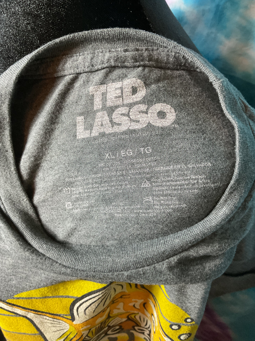 Ted Lasso Be A Goldfish Graphic Tee Shirt Gray XL