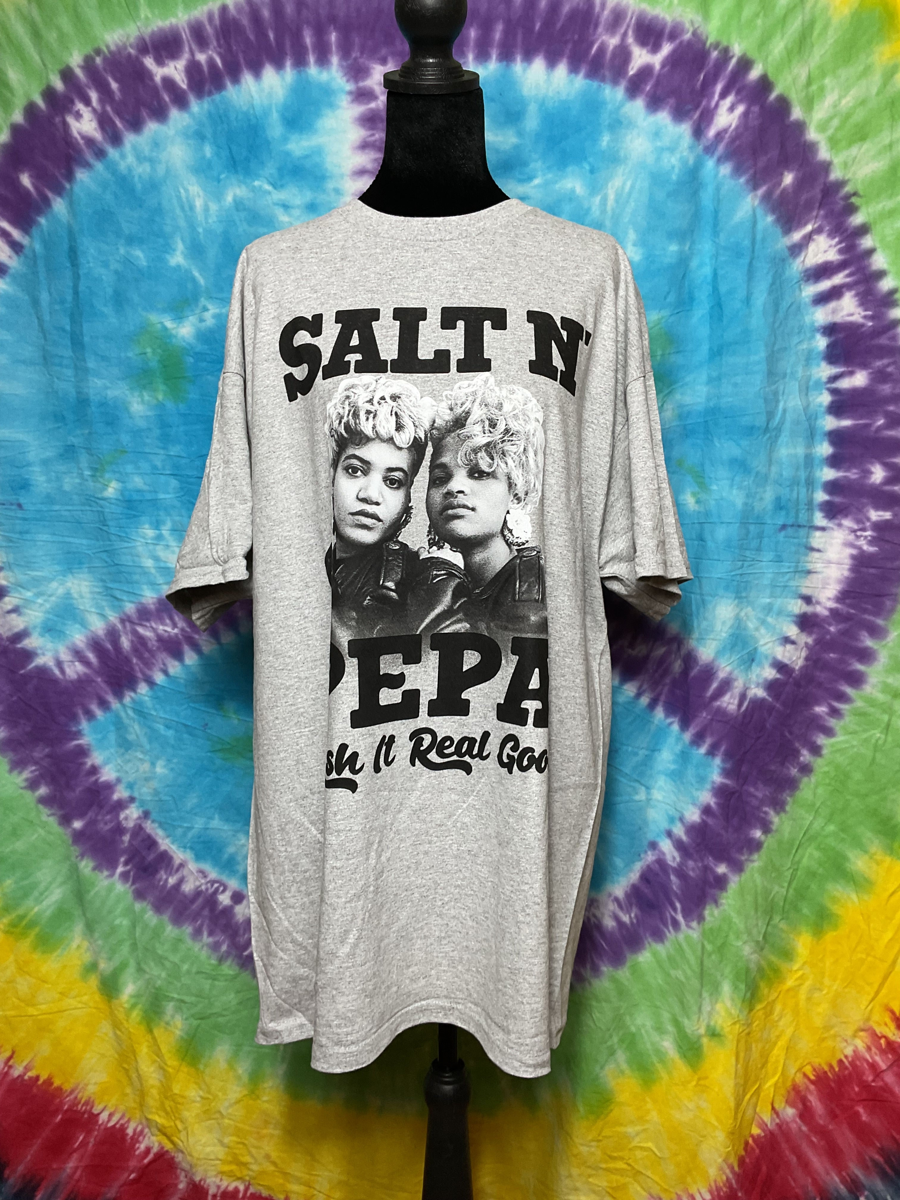Salt N Pepa Push It Real Good Graphic T-Shirt XL Gray