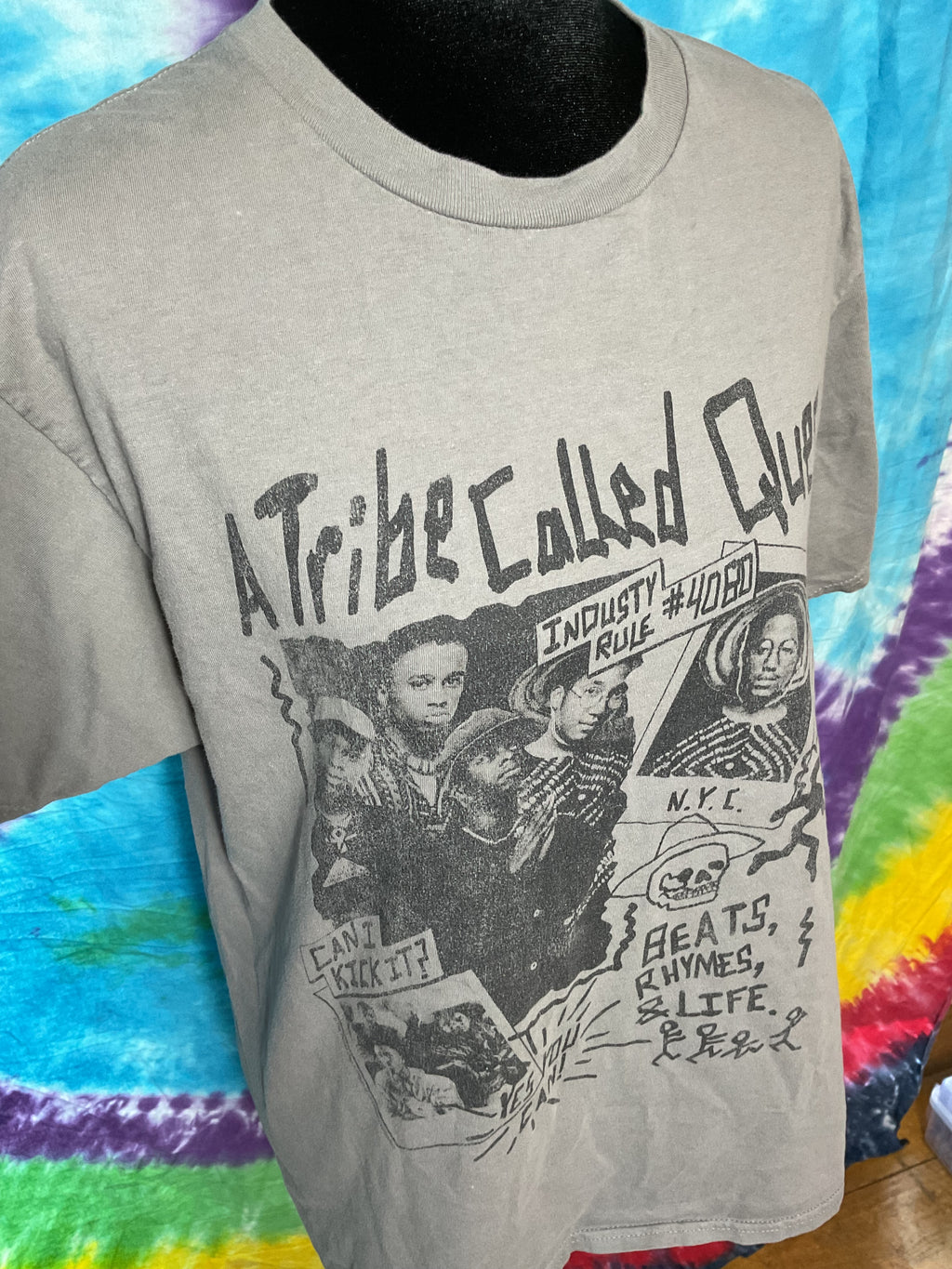 Tribe Called Quest Beats Rhymes Life Hip Hop Graphic Tee Gray
