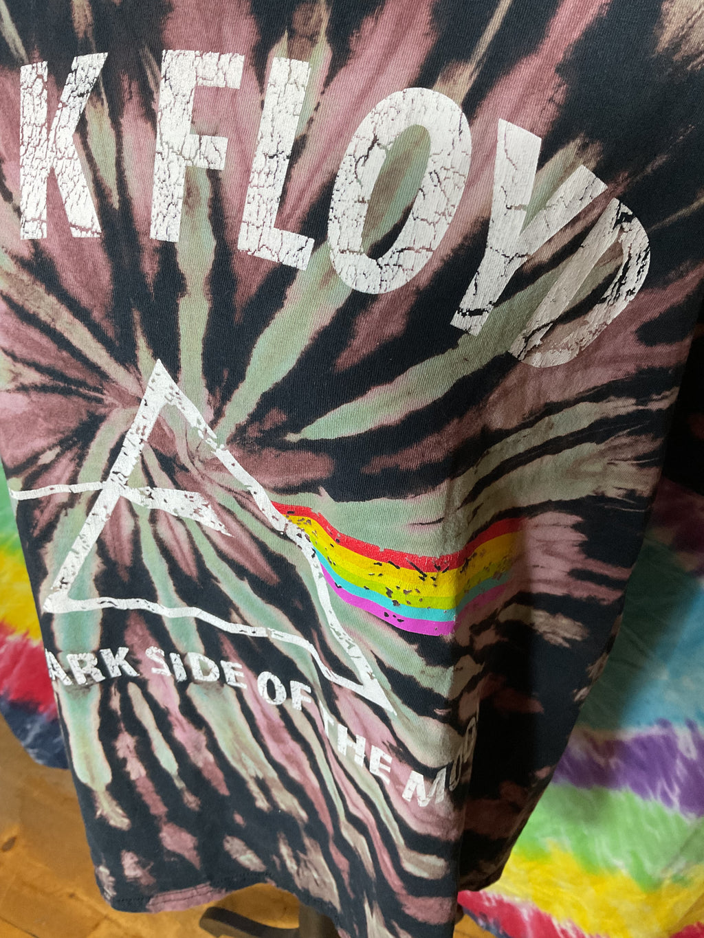 Vintage Pink Floyd Dark Side of the Moon Tie Dye Shirt