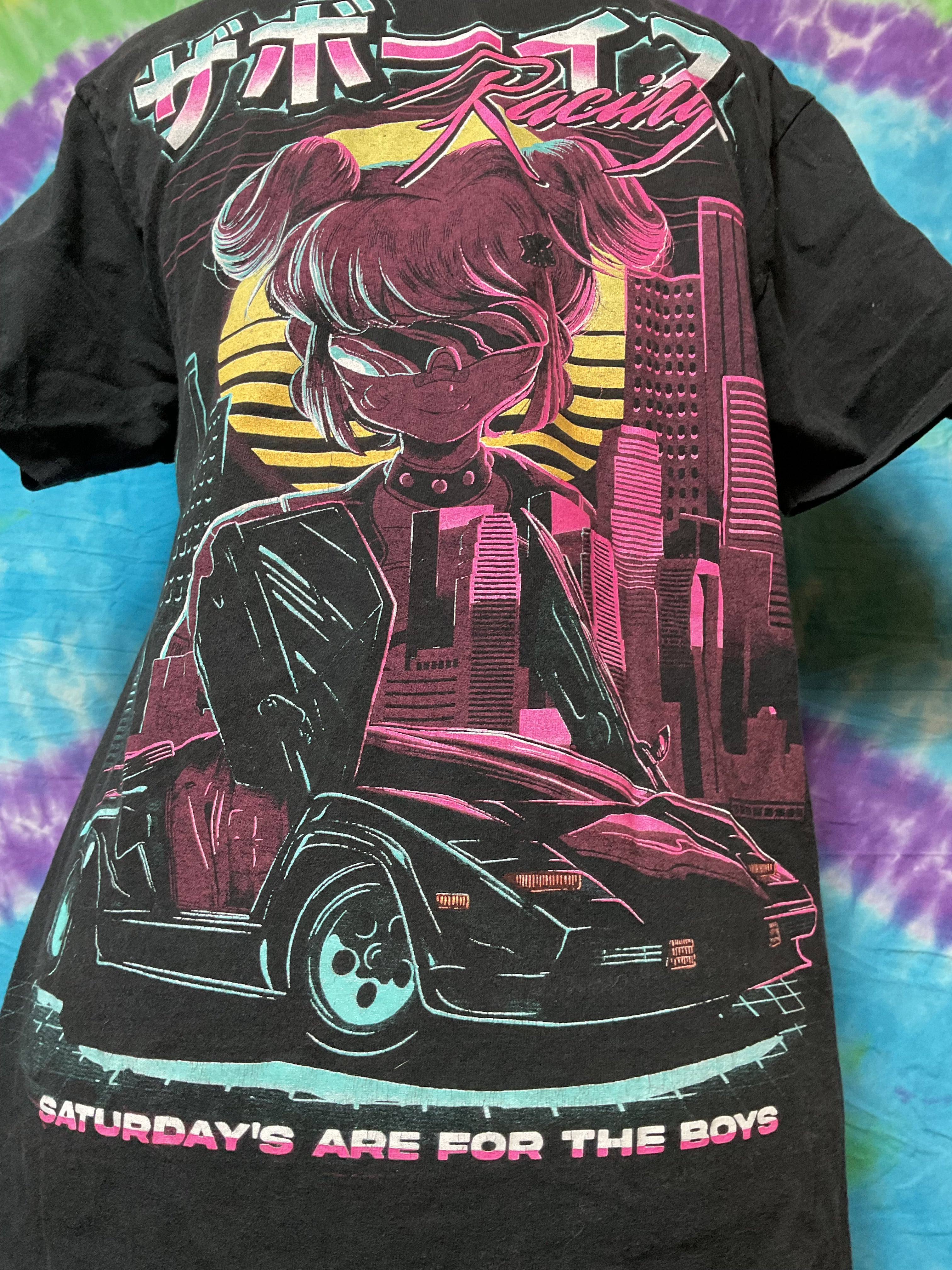 Vintage The Boys Racing Graphic Tee Synthwave S/P