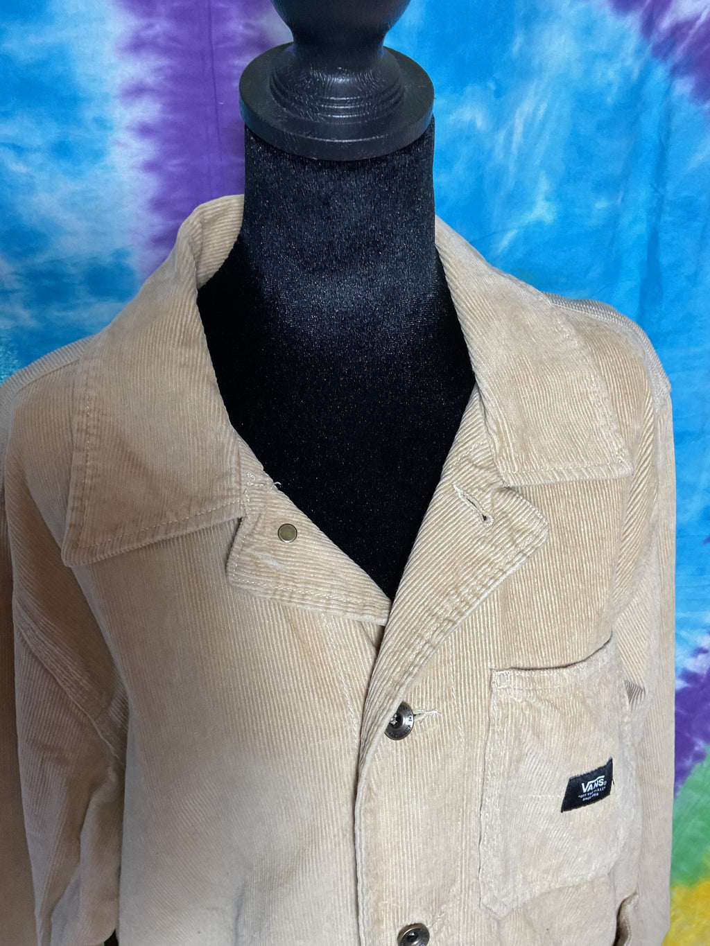 Vans Drill Chore Coat Tan Beige Corduroy Jacket Mens Large